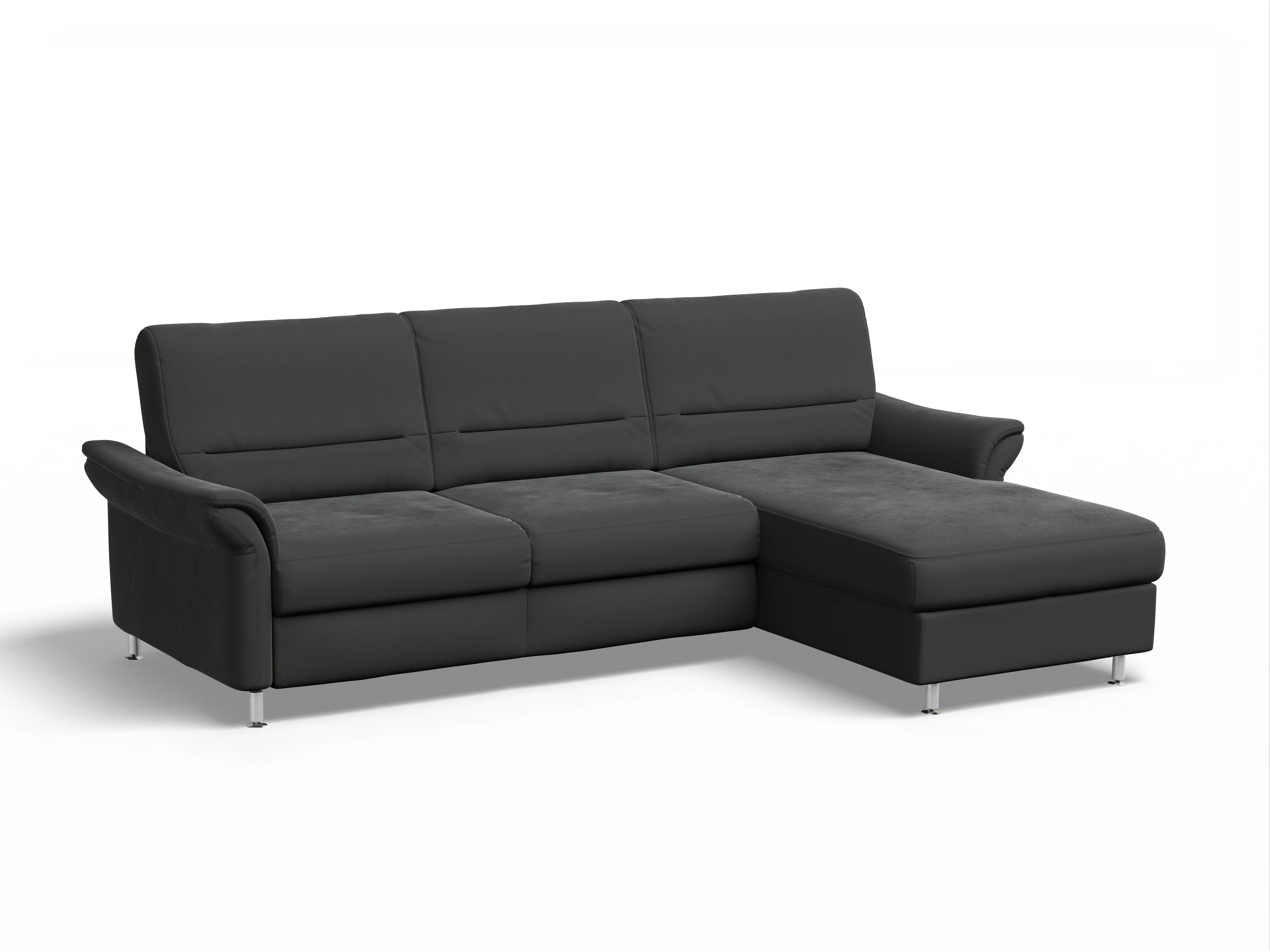 Sitz Concept Family 1010 Ecksofa Can 2,5 R Ansicht des Produktes SC Family 1010 Ecksofa rechts Abschluss offen in Stoff Grau
