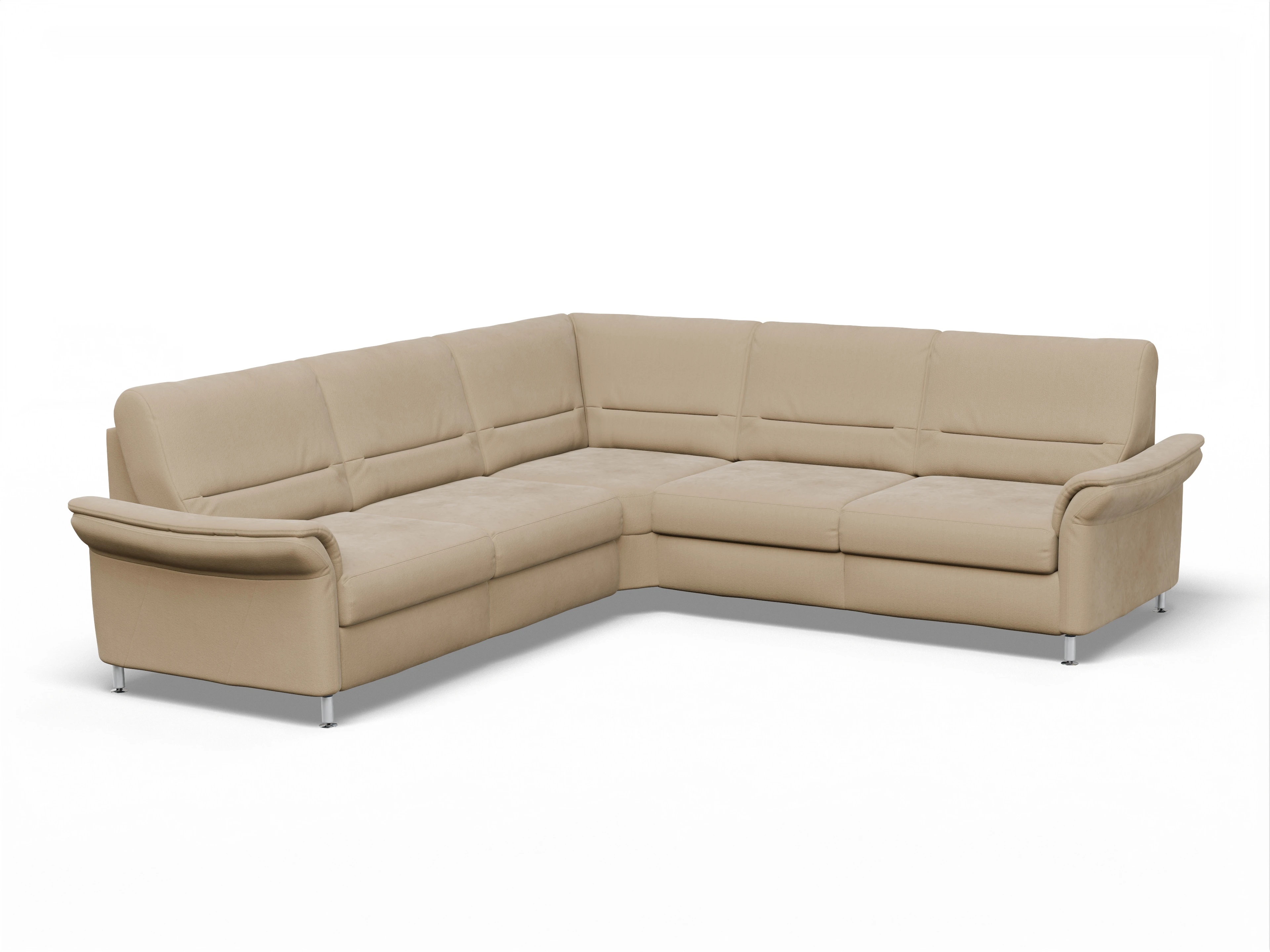 Sitz Concept Family 1010 Rundecke Medium Ansicht des Produktes SC Family 1010 Ecksofa gleichschenklig in Stoff Beige