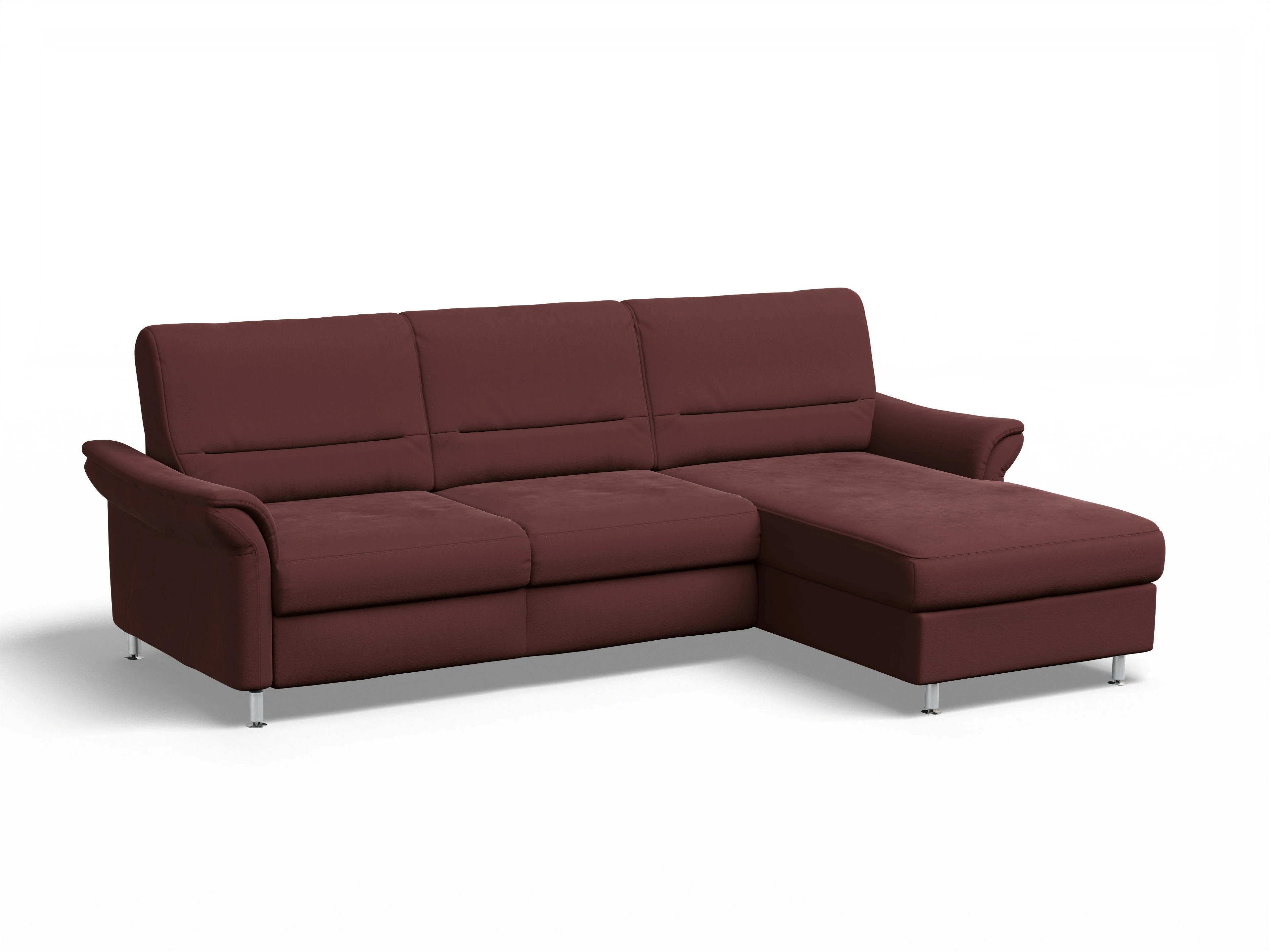 Sitz Concept Family 1010 Ecksofa Can 2,5 R Ansicht des Produktes SC Family 1010 Ecksofa rechts Abschluss offen in Stoff Rot