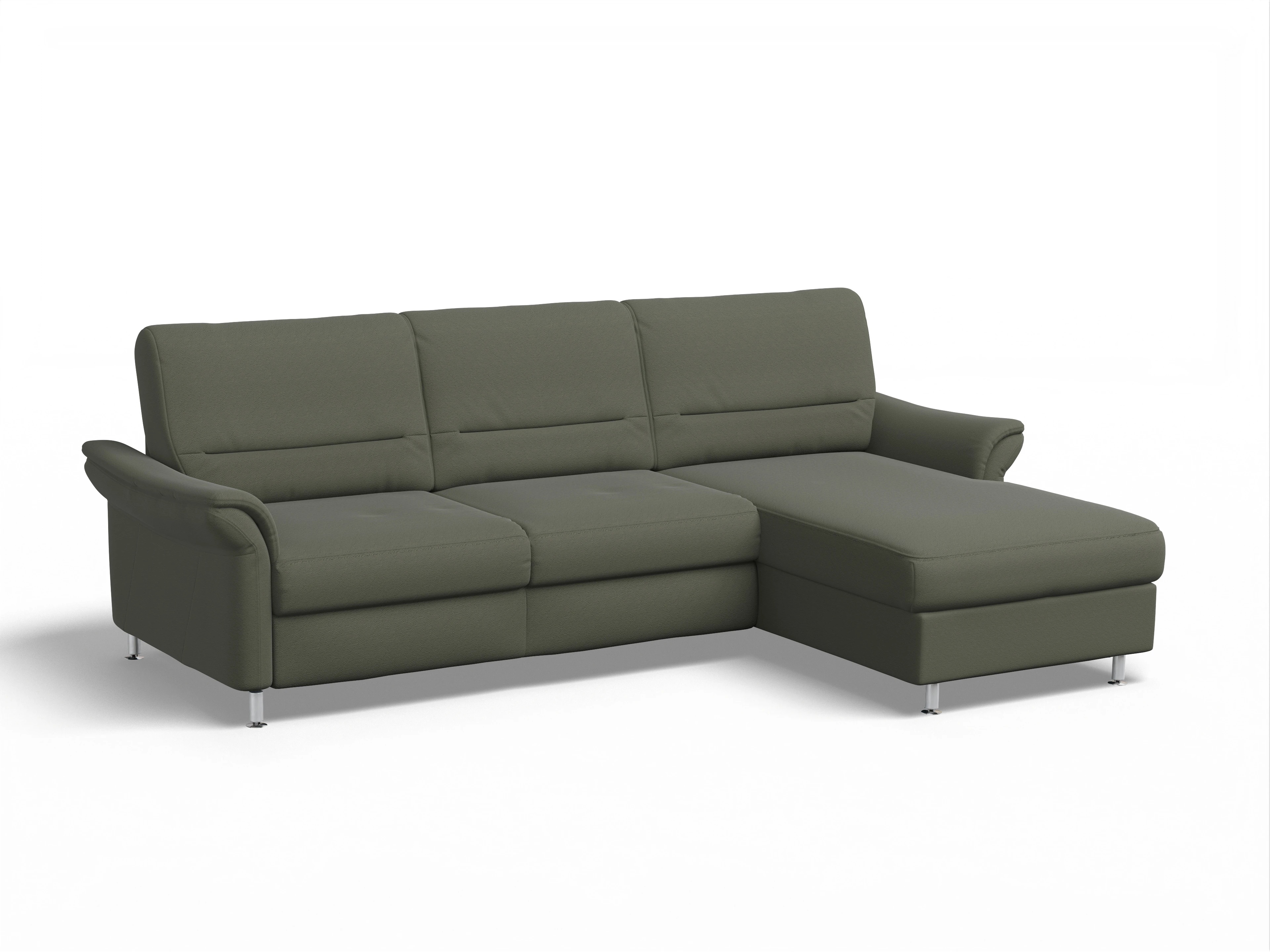 Ansicht des Produktes SC Family 1010 Ecksofa rechts Abschluss offen in Stoff Grün