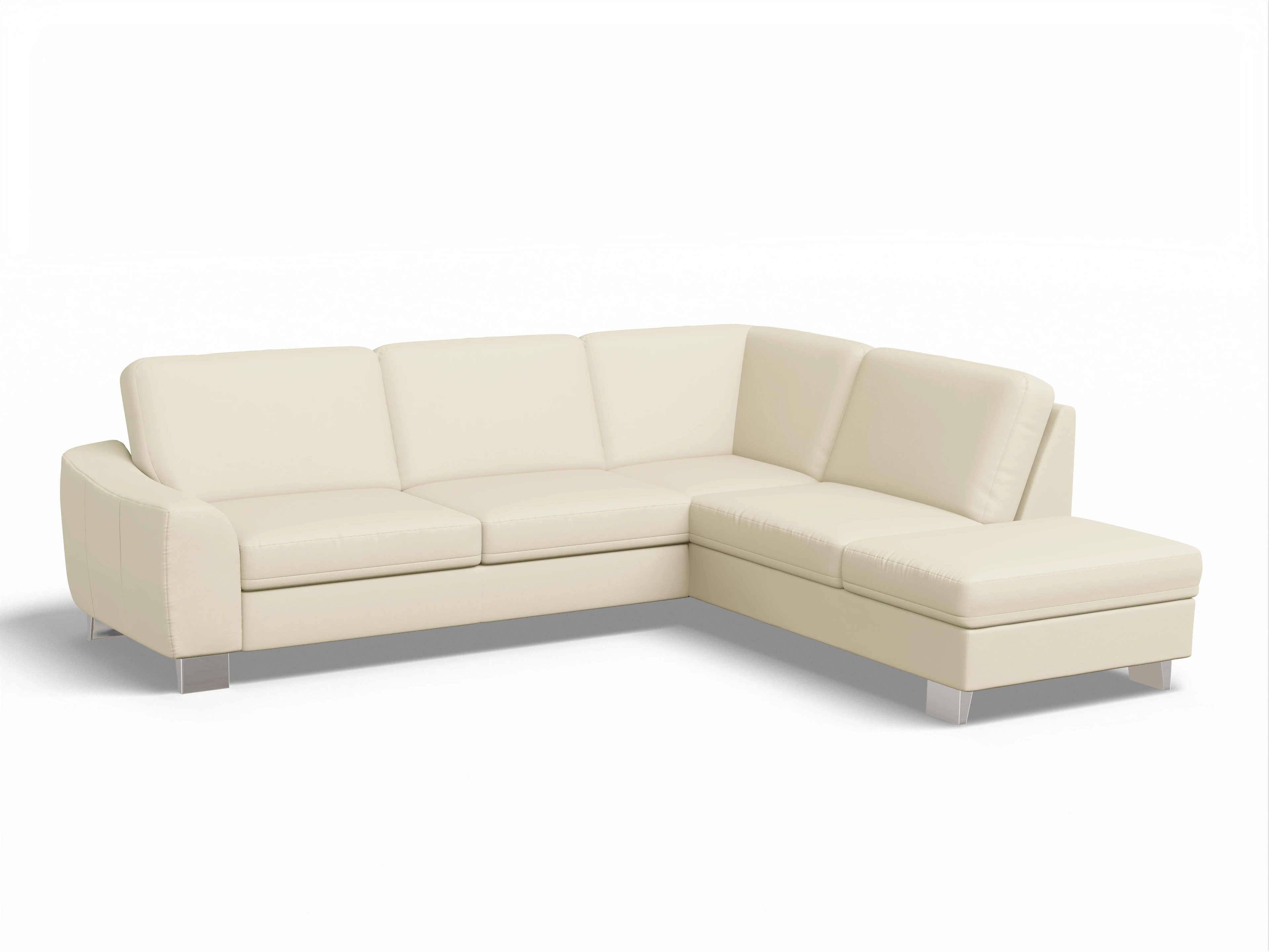 Ansicht des Produktes SC Select 1028 Ecksofa rechts Abschluss offen in Leder Beige