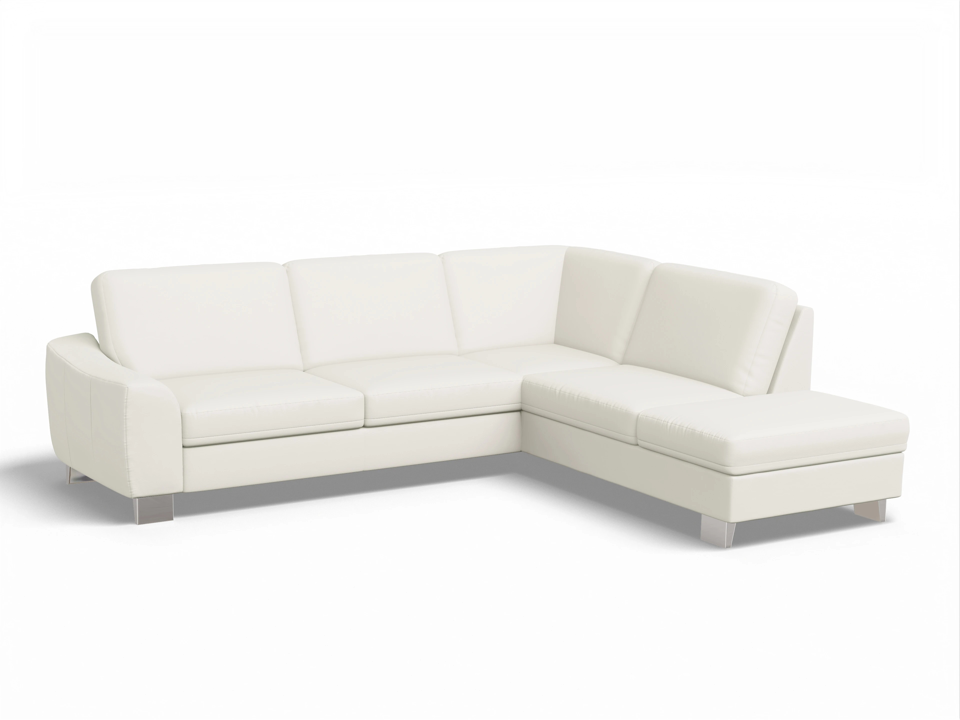 Ansicht des Produktes SC Select 1028 Ecksofa rechts Abschluss offen in Leder Beige