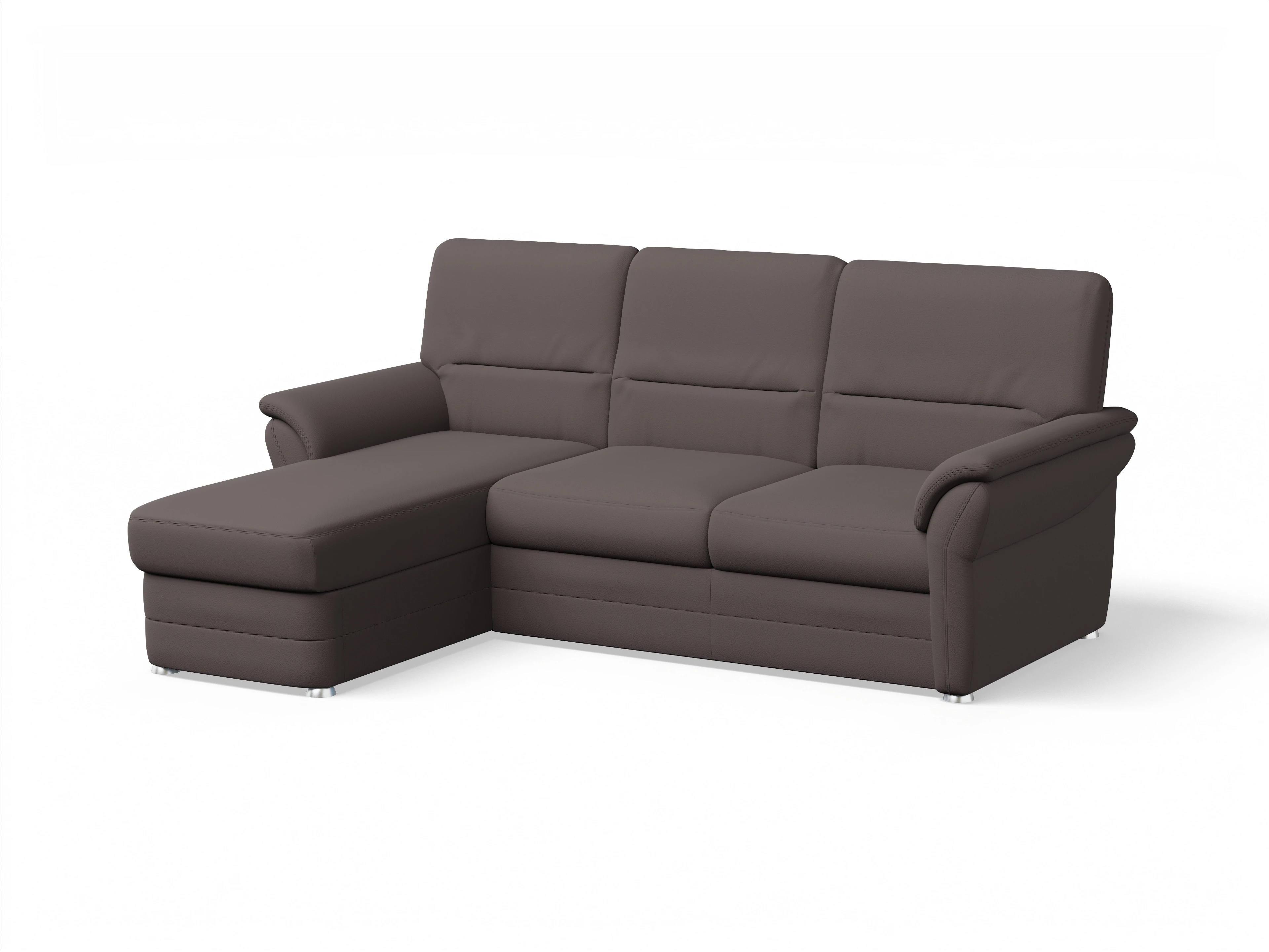 Ansicht des Produktes SC Classic 1036 Ecksofa links Abschluss offen in Stoff Braun