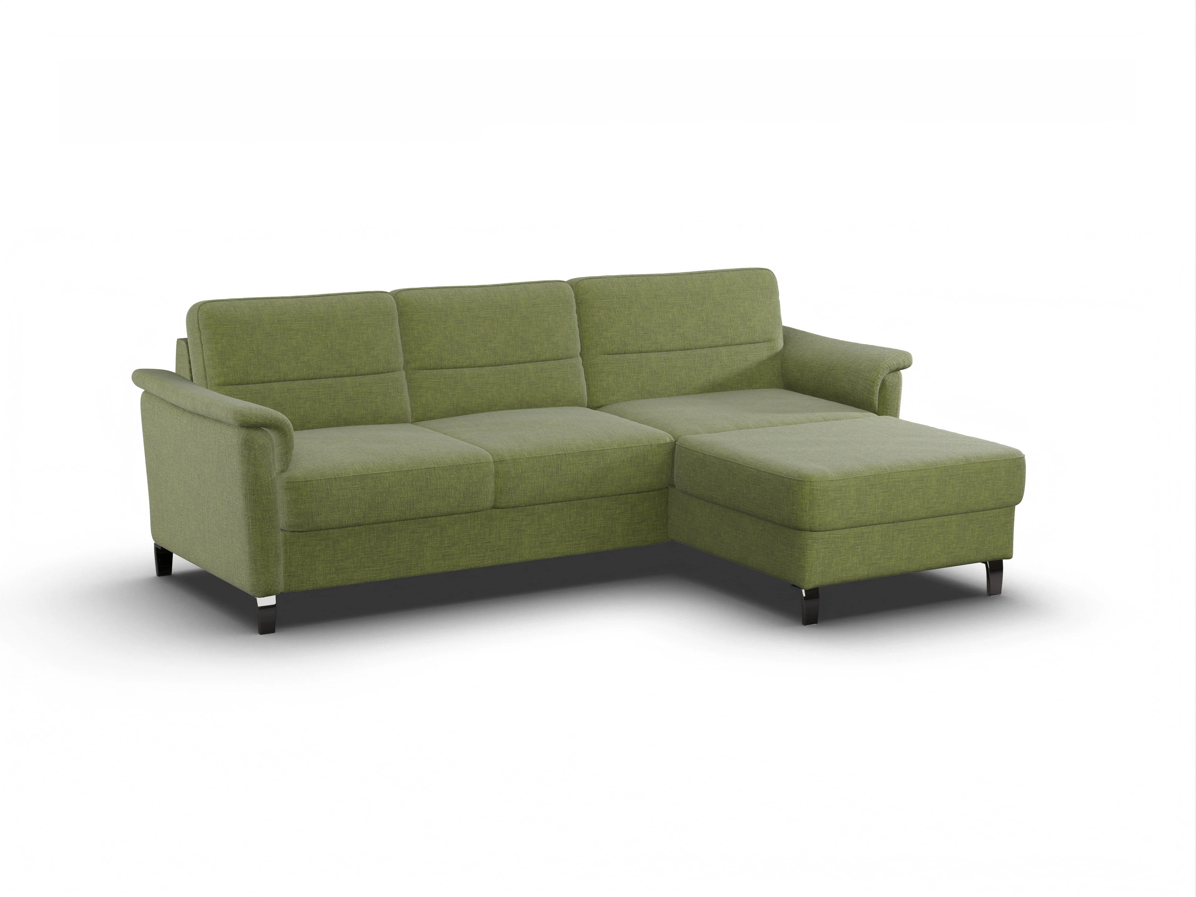 Pagall Ecksofa Longchair Medium R Ansicht des Produktes Pagall Ecksofa rechts Abschluss offen in Stoff