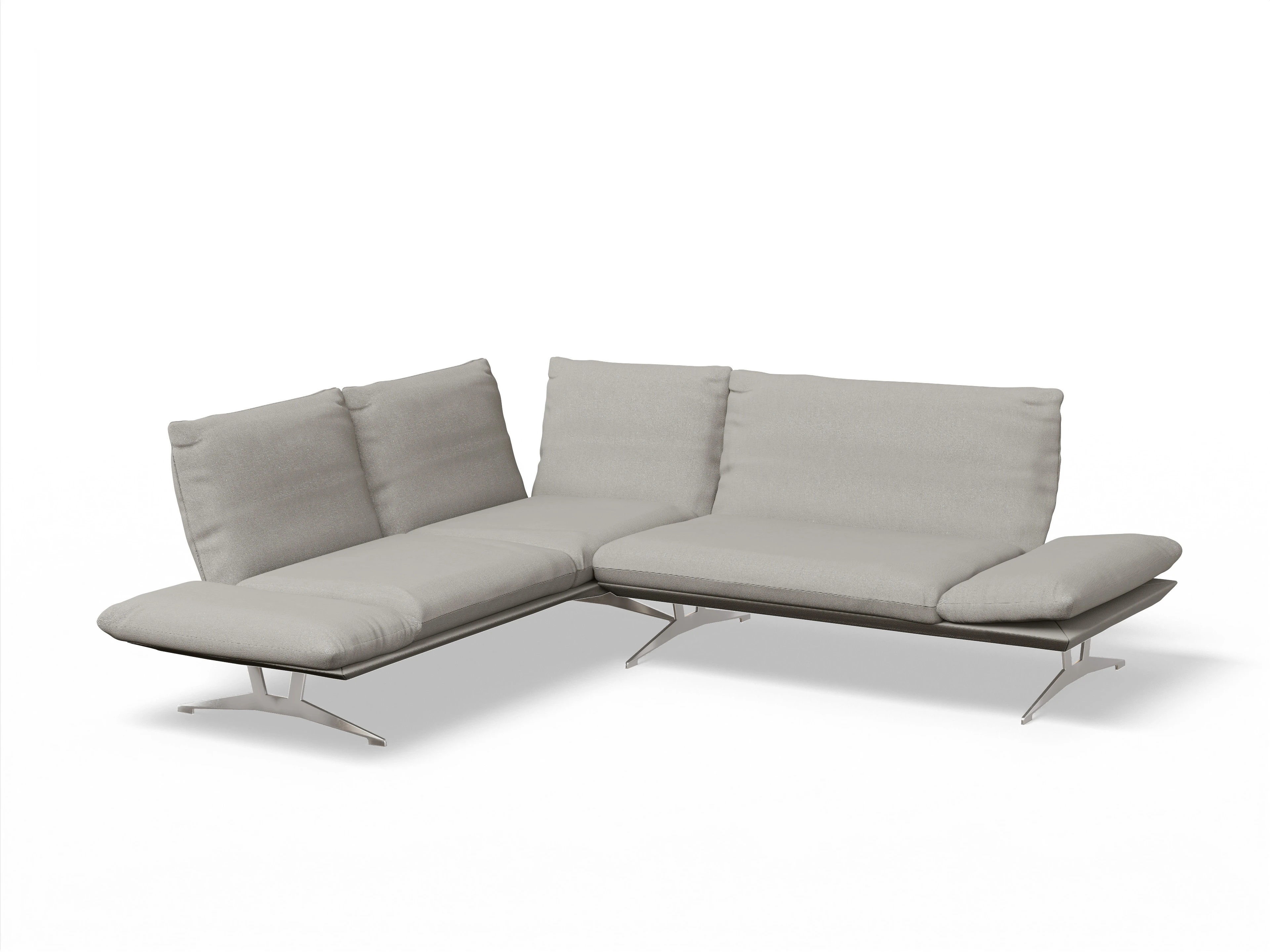 Koinor Francis Ecksofa OL FR Ansicht des Produktes Francis Ecksofa links mit Armlehne in Stoff Beige