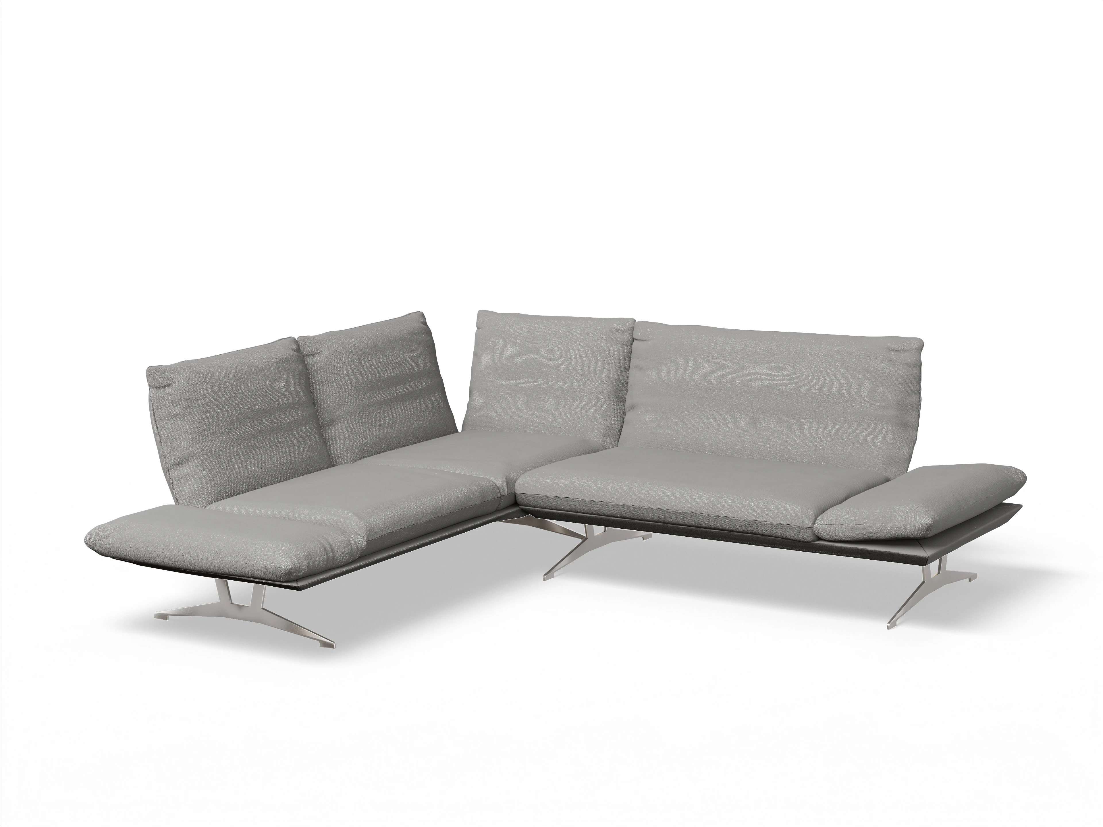 Ansicht des Produktes Francis Ecksofa links mit Armlehne in Stoff Grau