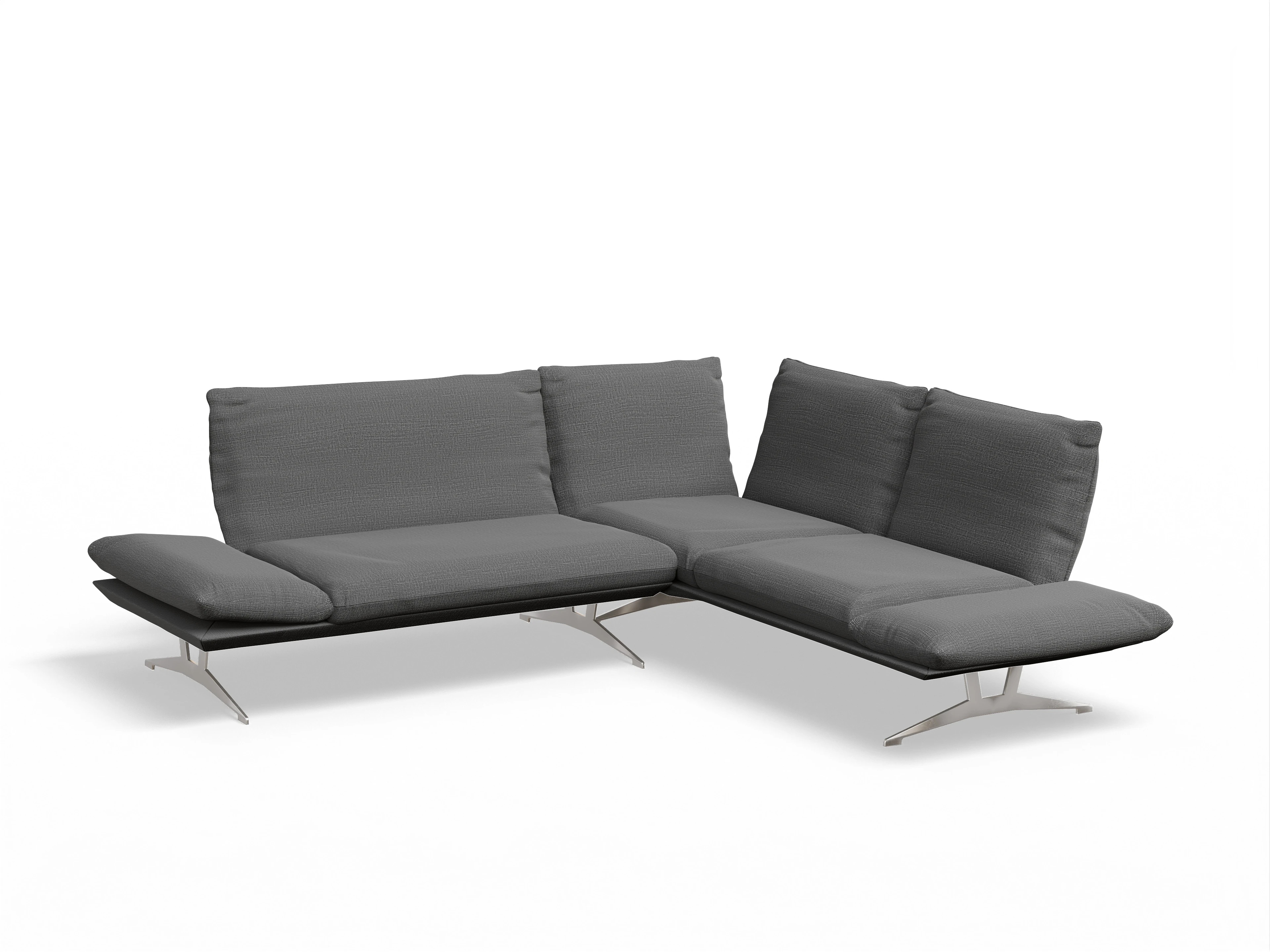 Ansicht des Produktes Francis Ecksofa rechts mit Armlehne in Stoff Grau