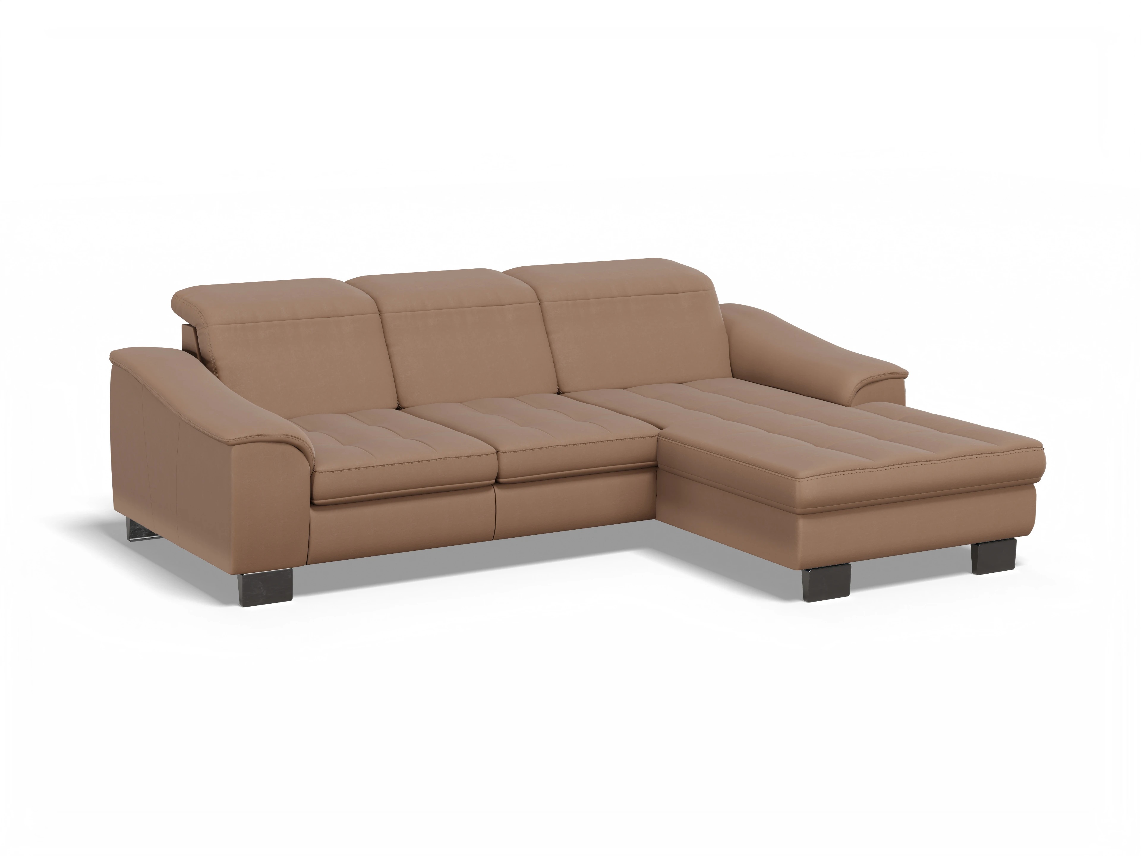 Ansicht des Produktes SC Nature 1018 Ecksofa rechts Abschluss offen in Stoff Beige