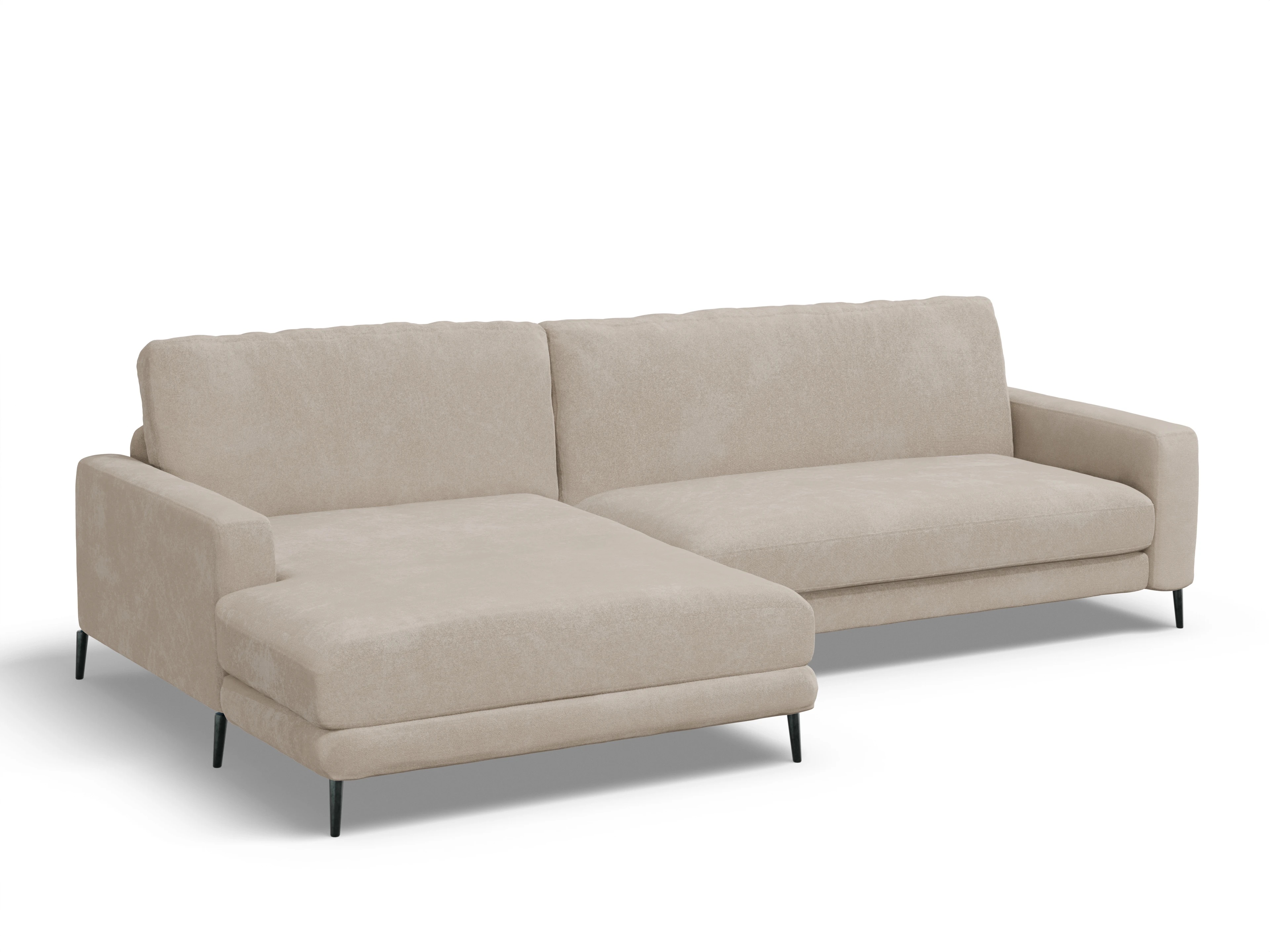 Ansicht des Produktes Urbana Ecksofa links Abschluss offen in Stoff Beige