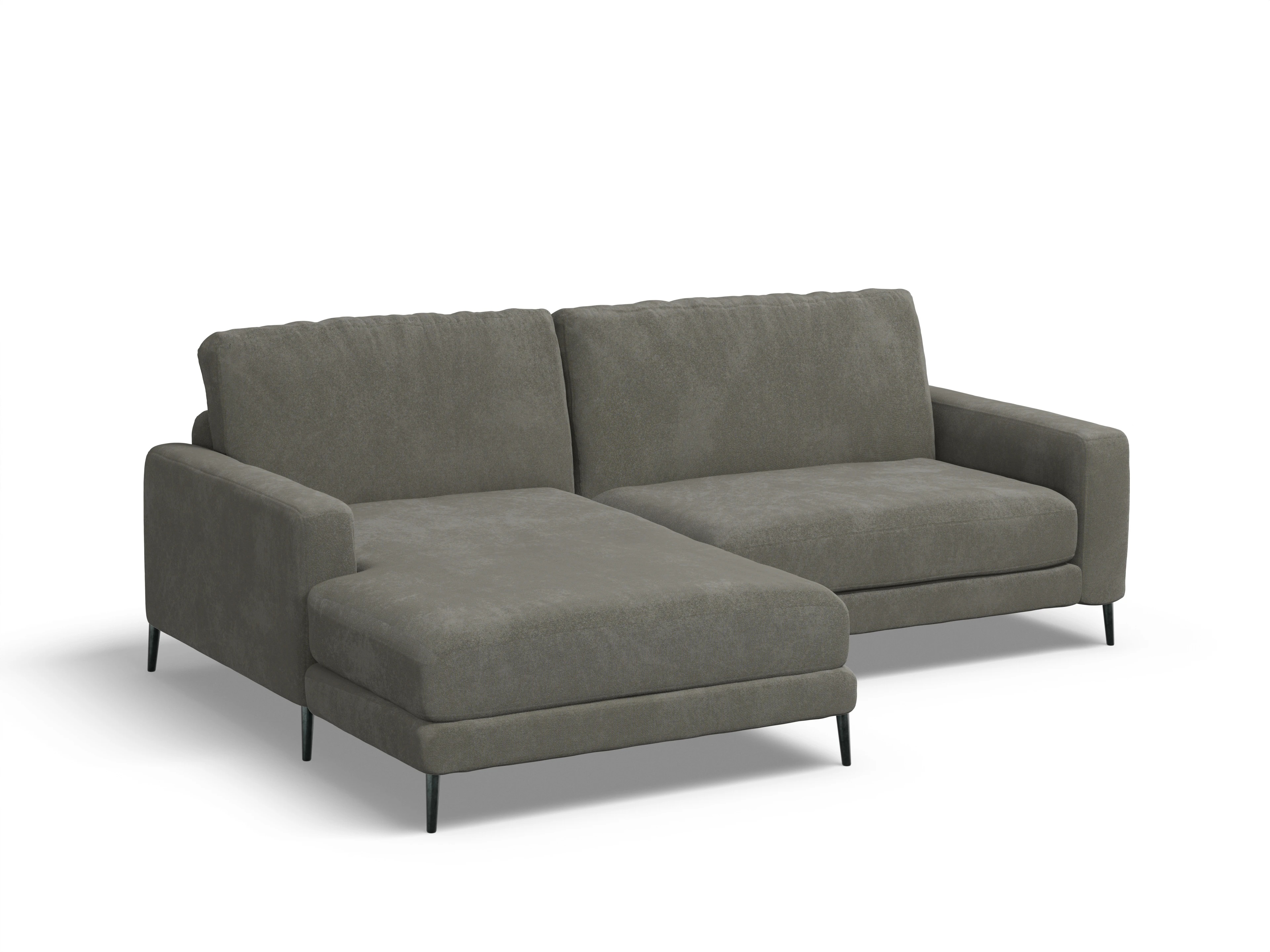 Ansicht des Produktes Urbana Ecksofa links Abschluss offen in Stoff Grau