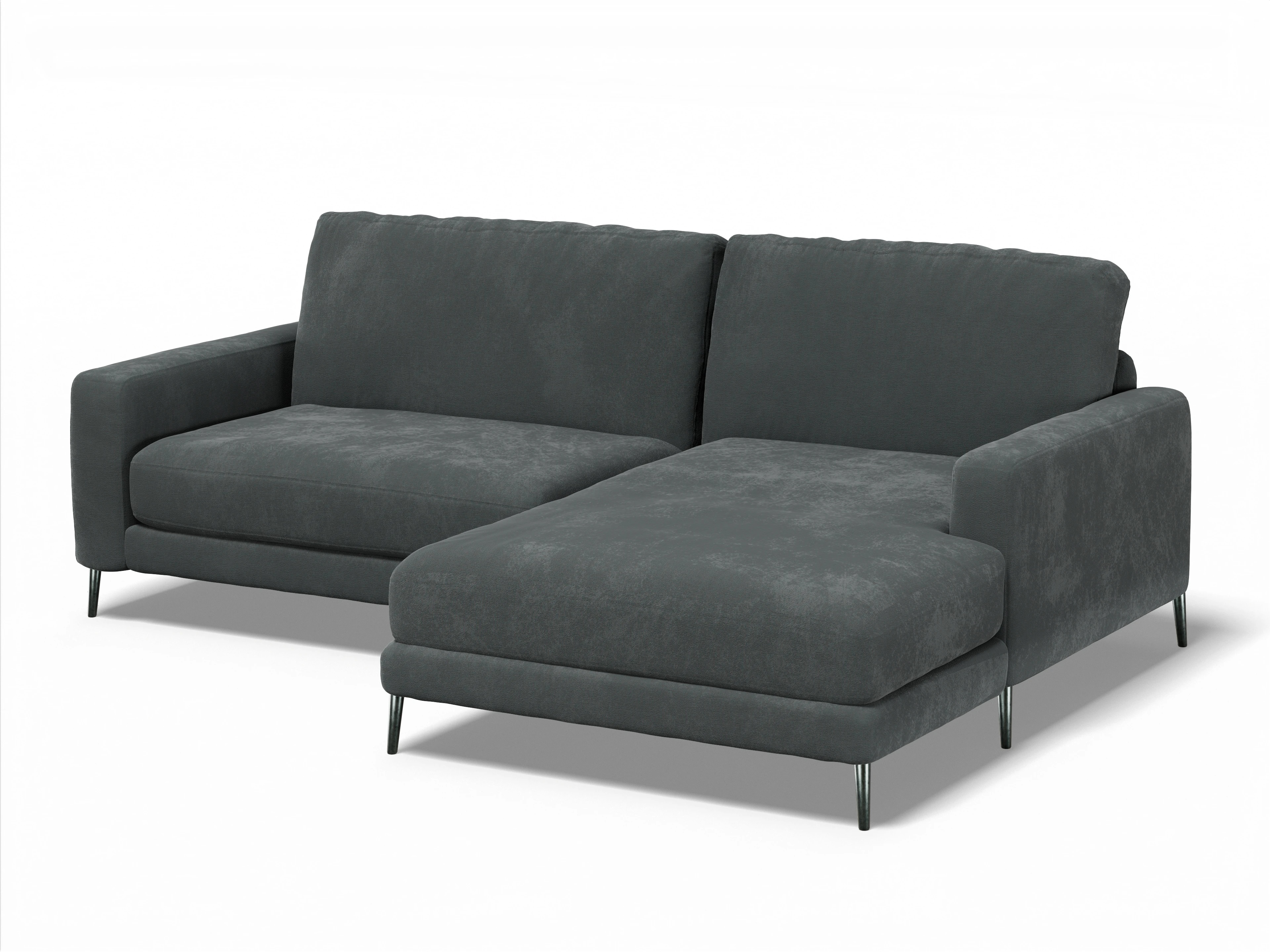 Ansicht des Produktes Urbana Ecksofa rechts Abschluss offen in Stoff Grau