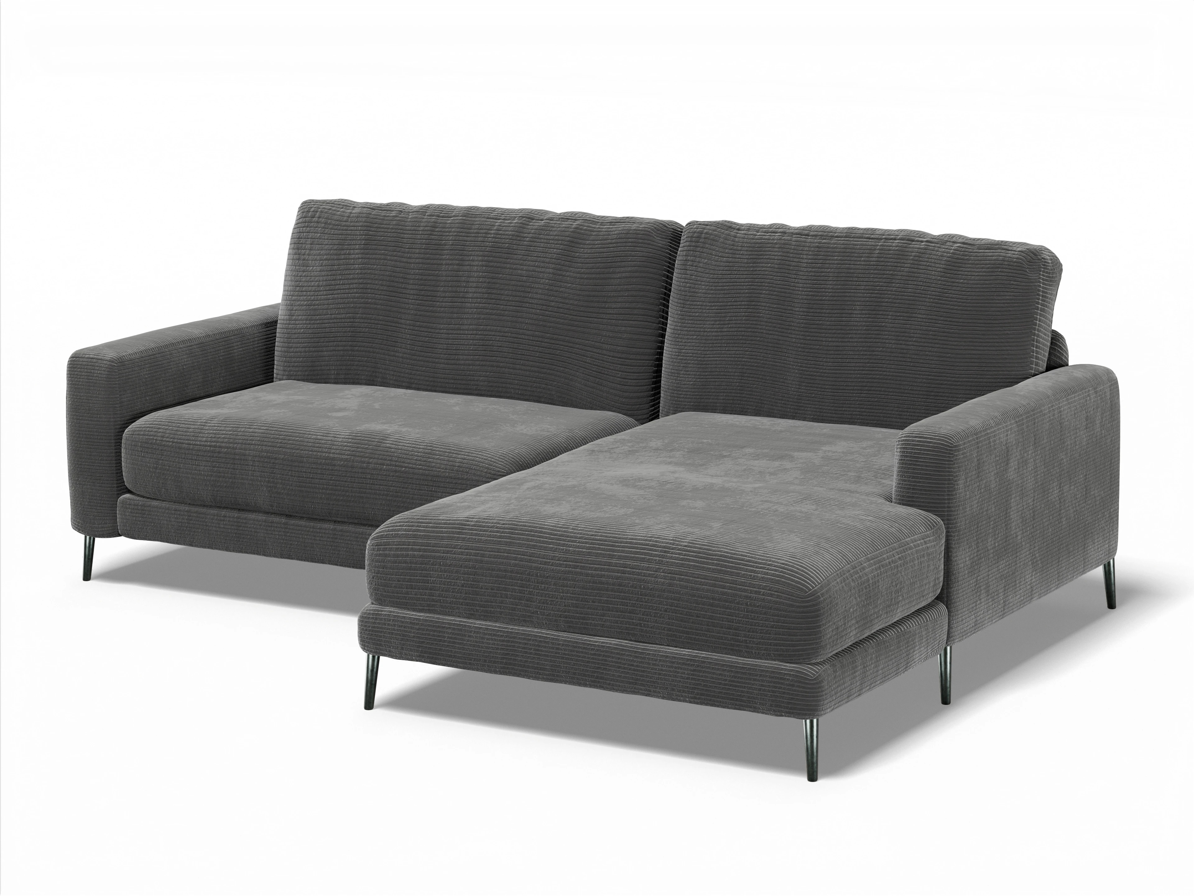 Ansicht des Produktes Urbana Ecksofa rechts Abschluss offen in Stoff Grau