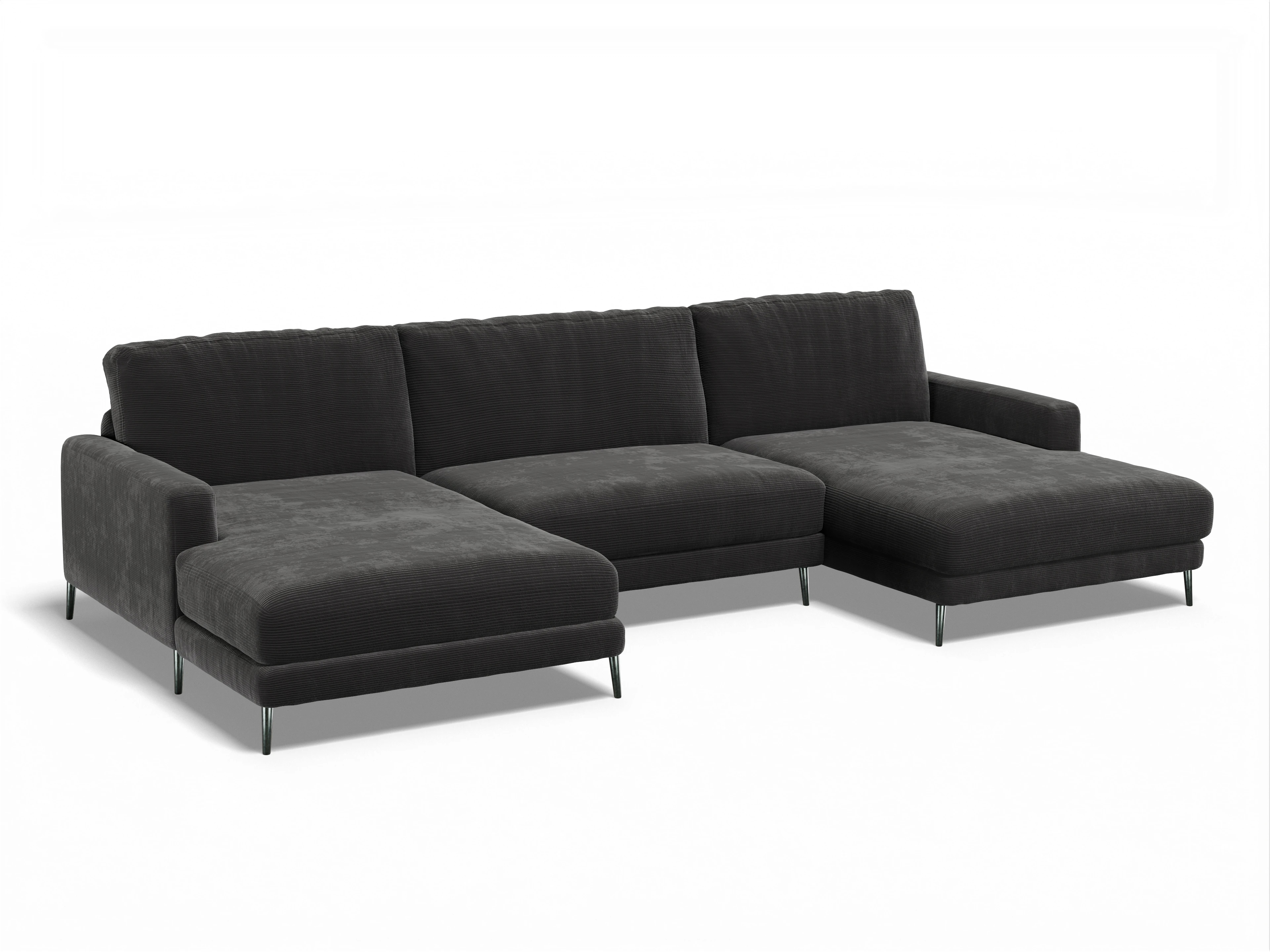 Ansicht des Produktes Urbana Wohnlandschaft offen beidseitig in Stoff Grau