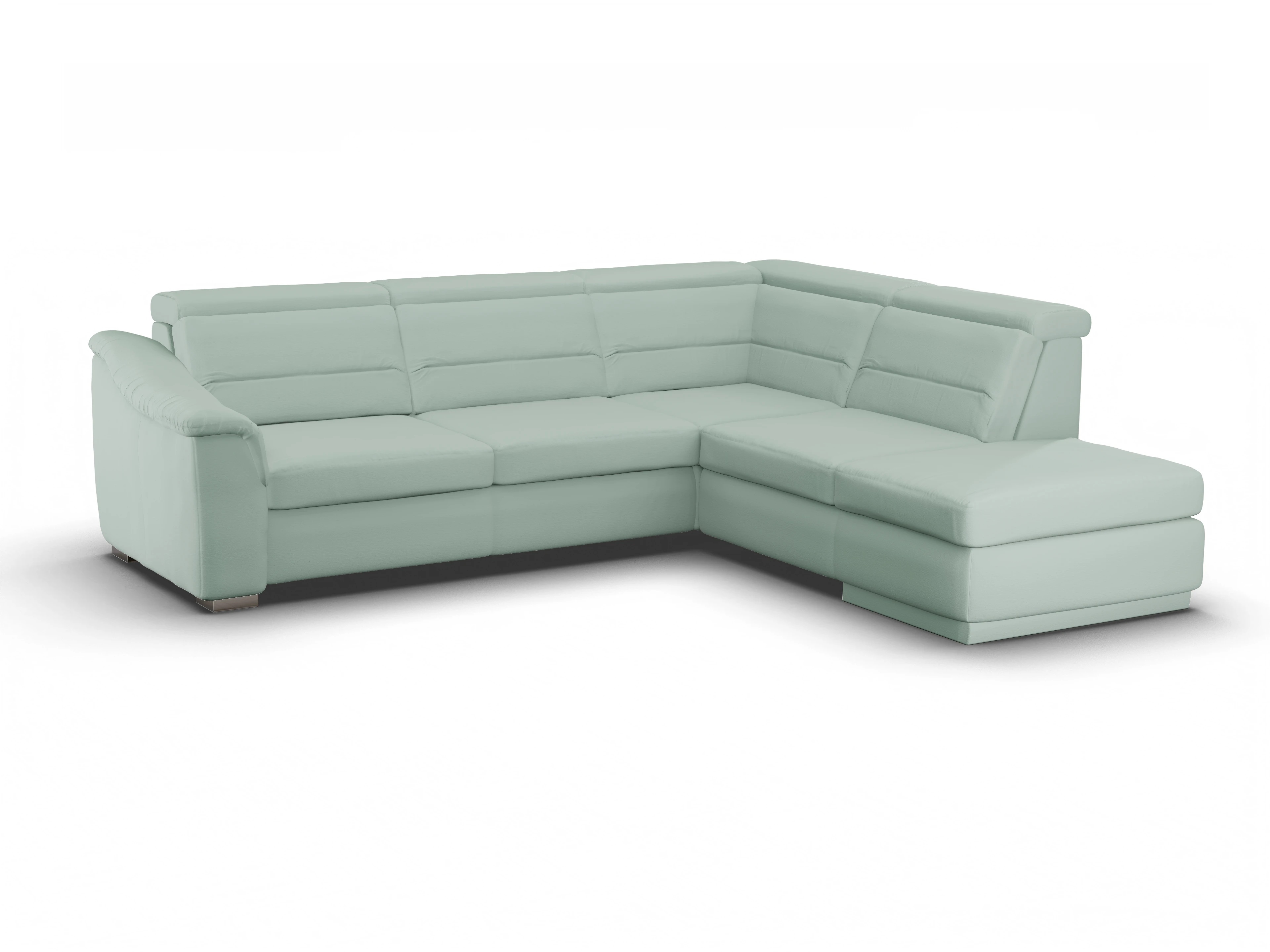 Ansicht des Produktes SC Family 1008 Ecksofa rechts Abschluss offen in Stoff Grün