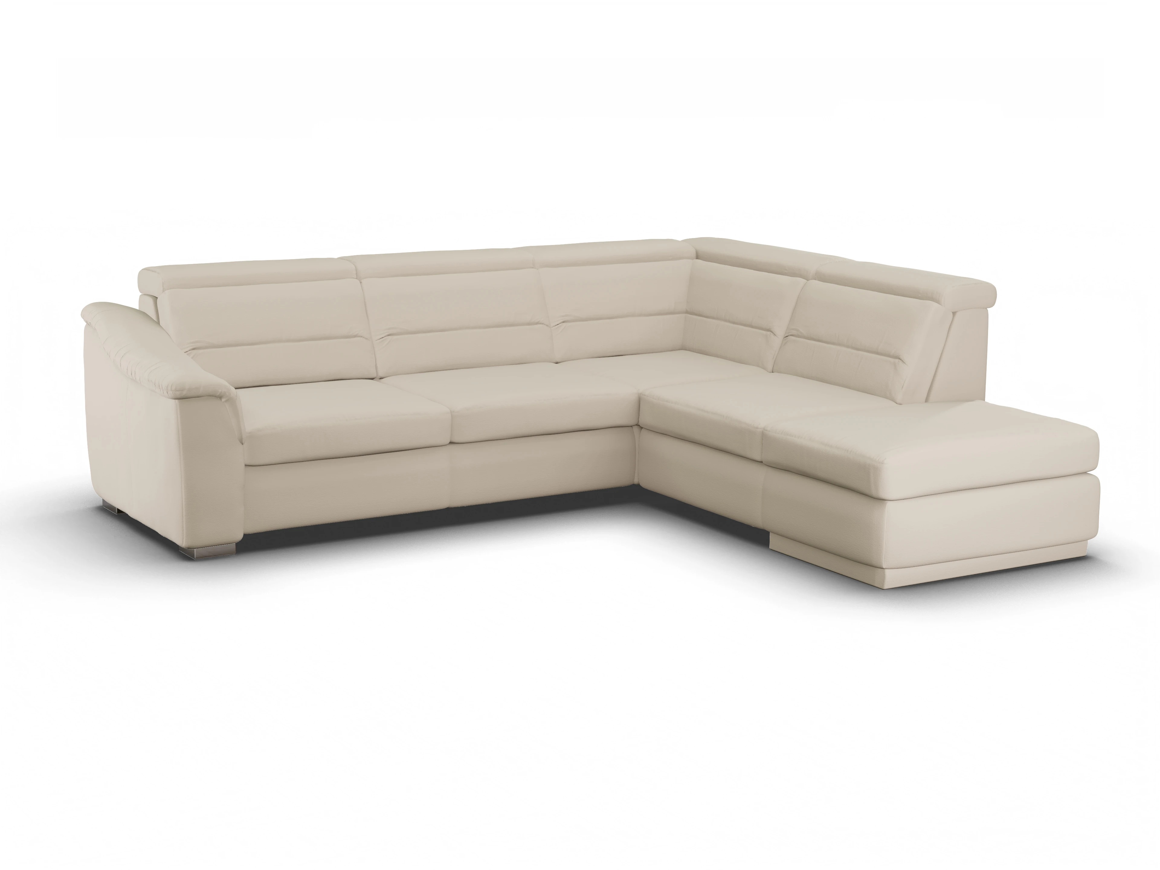 Ansicht des Produktes Sitz Concept family 1008 Ecksofa rechts Abschluss offen in Stoff Beige