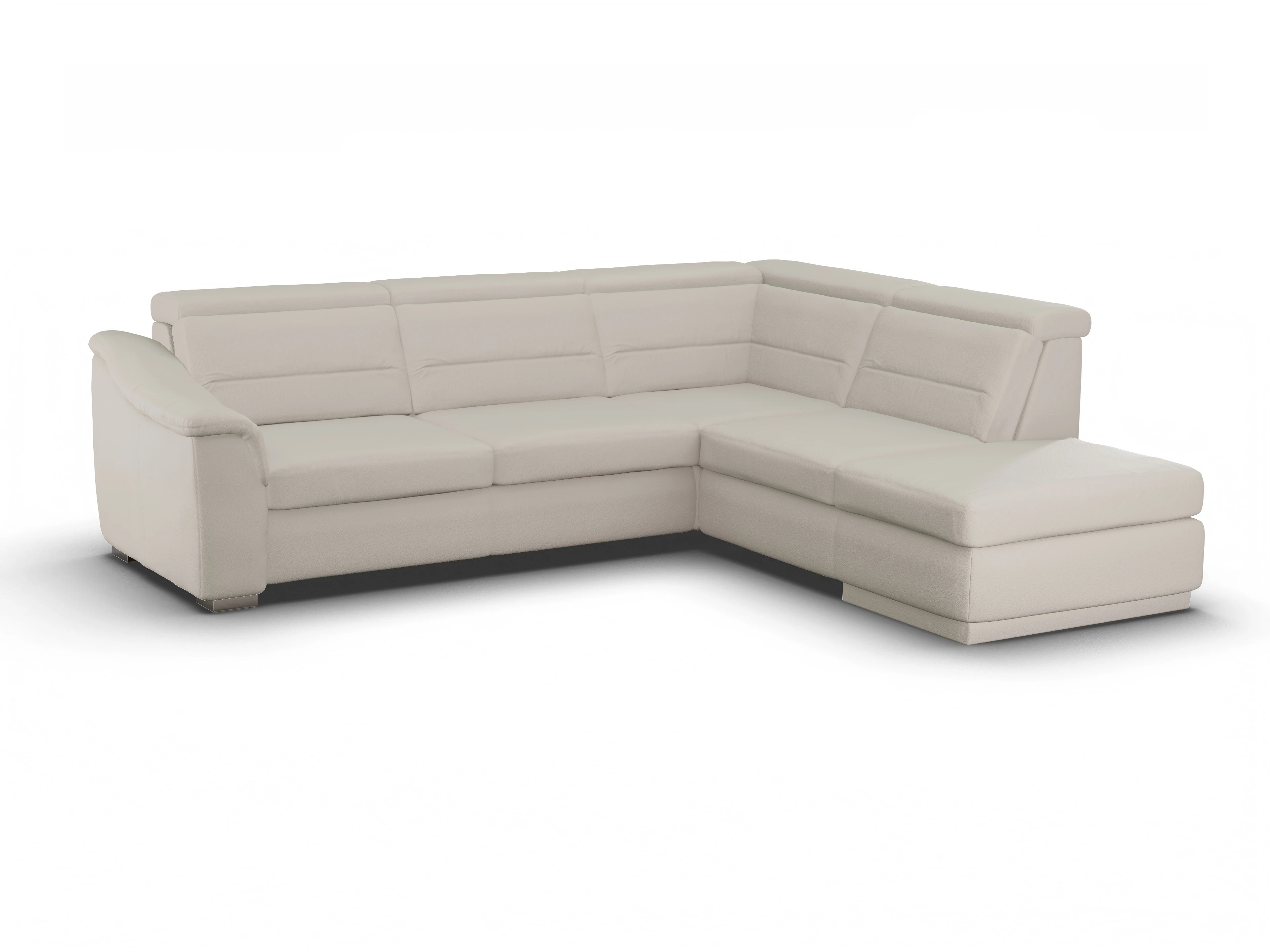 Ansicht des Produktes SC Family 1008 Ecksofa rechts Abschluss offen in Stoff Beige