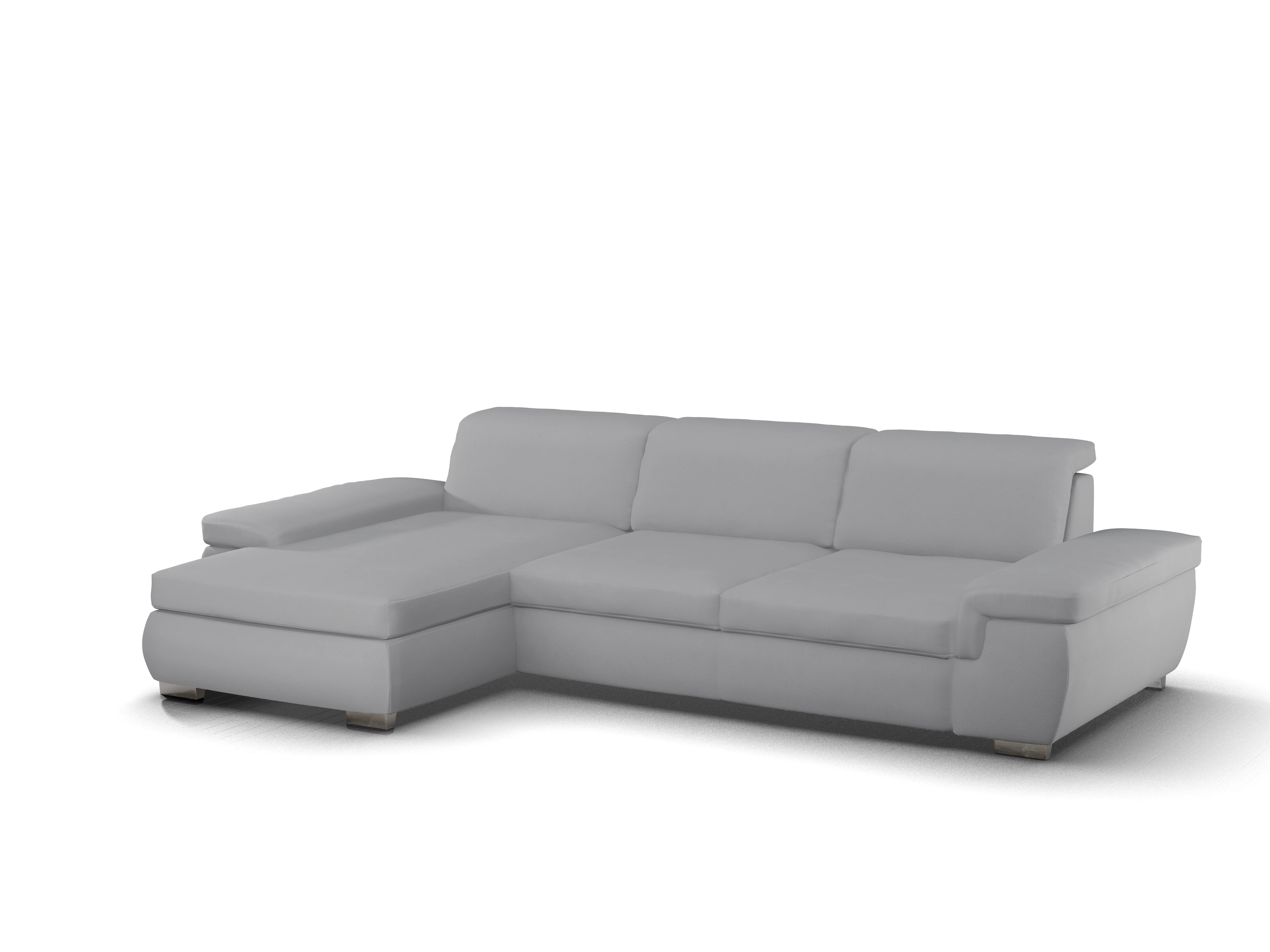 Ansicht des Produktes SC Smart 1003 Ecksofa links Abschluss offen in Stoff Grau