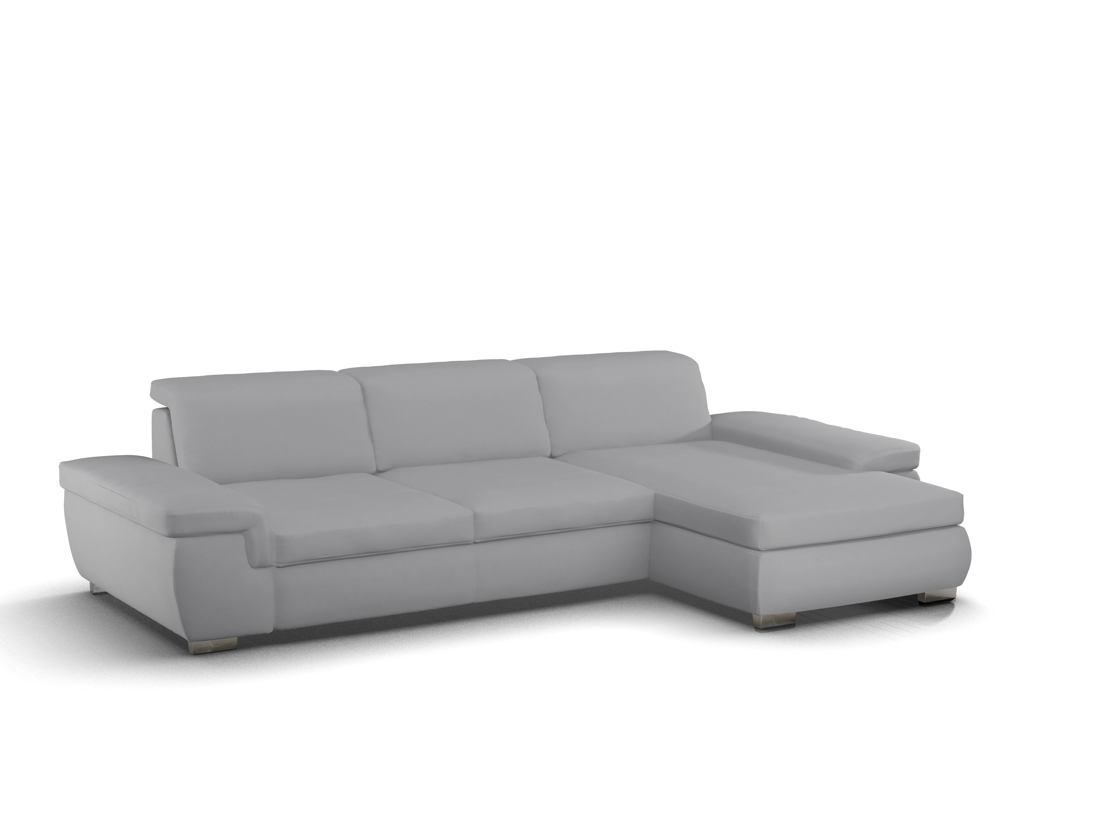 Ansicht des Produktes SC Smart 1003 Ecksofa rechts Abschluss offen in Stoff Grau