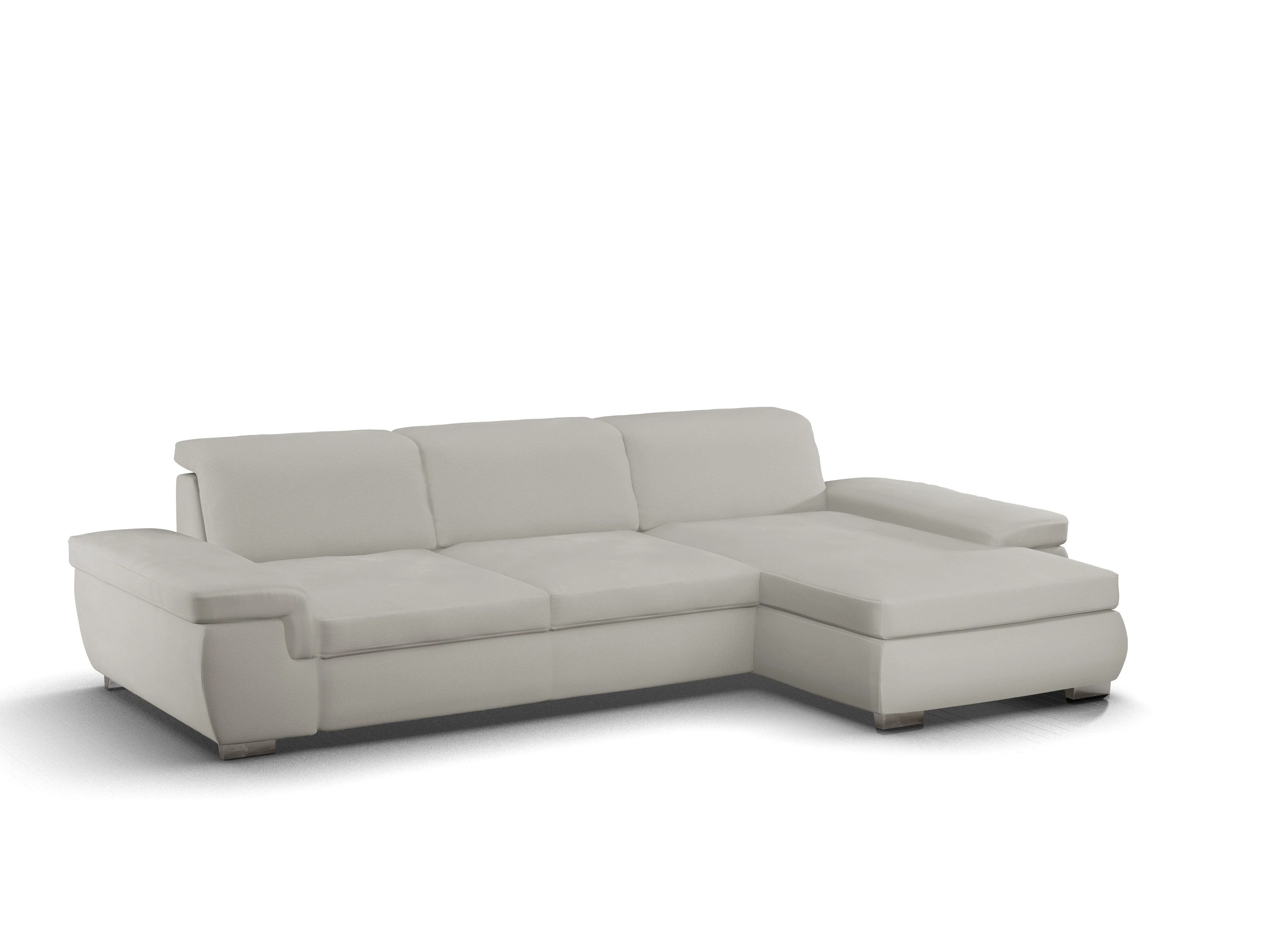 Ansicht des Produktes SC Smart 1003 Ecksofa rechts Abschluss offen in Stoff Grau