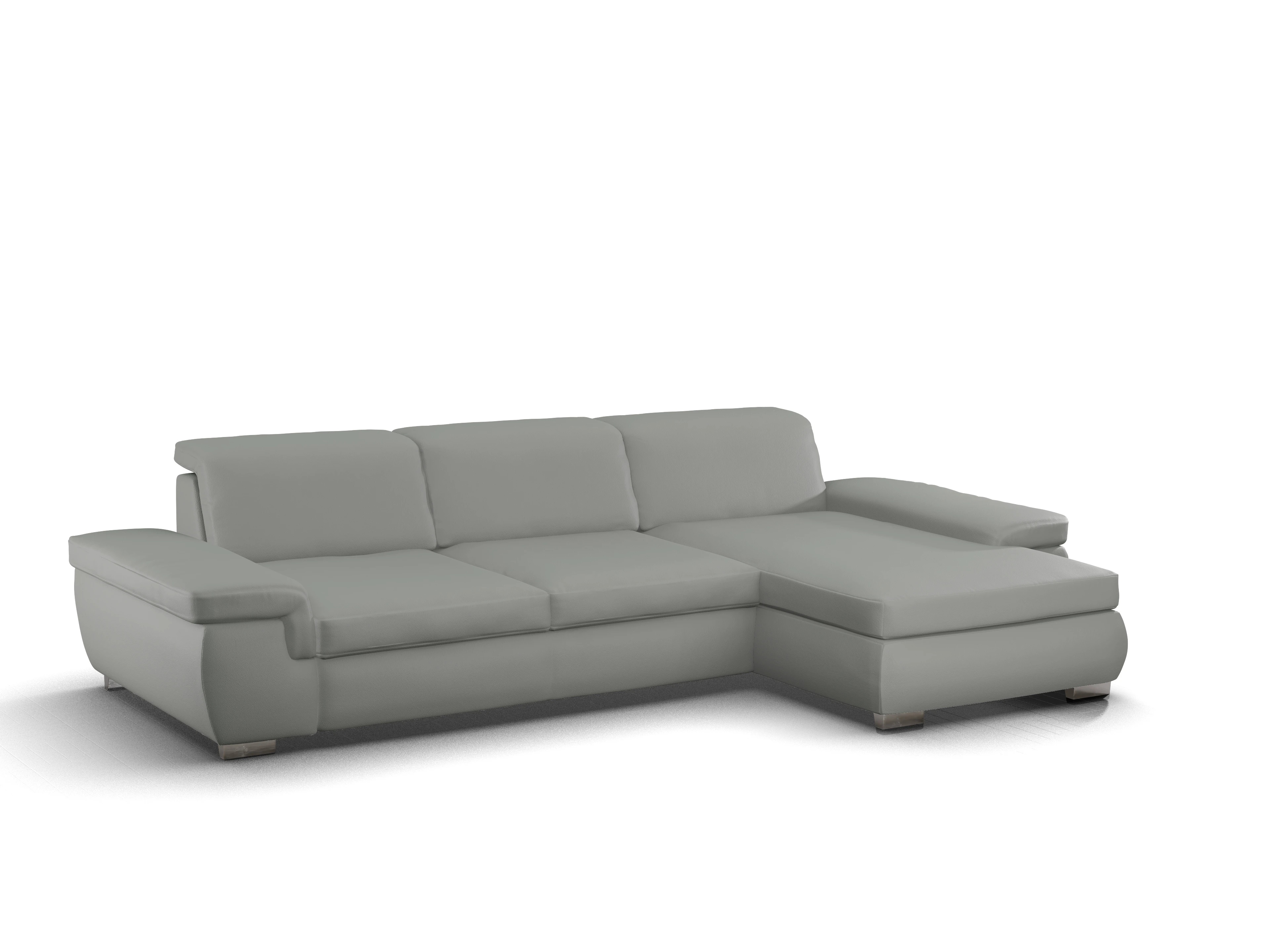 Ansicht des Produktes SC Smart 1003 Ecksofa rechts Abschluss offen in Stoff Grau
