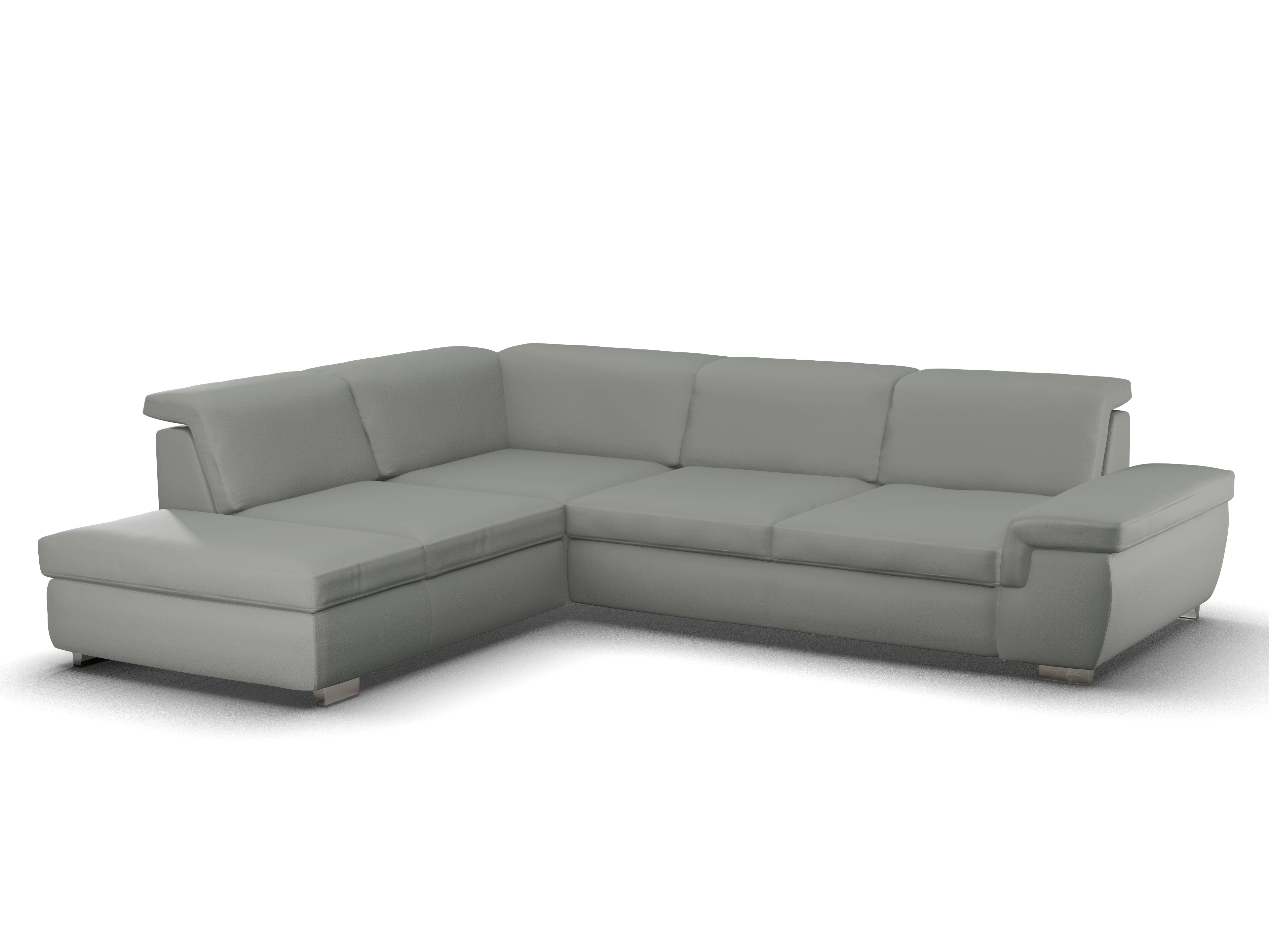 Ansicht des Produktes SC Smart 1003 Ecksofa links Abschluss offen in Stoff Grau