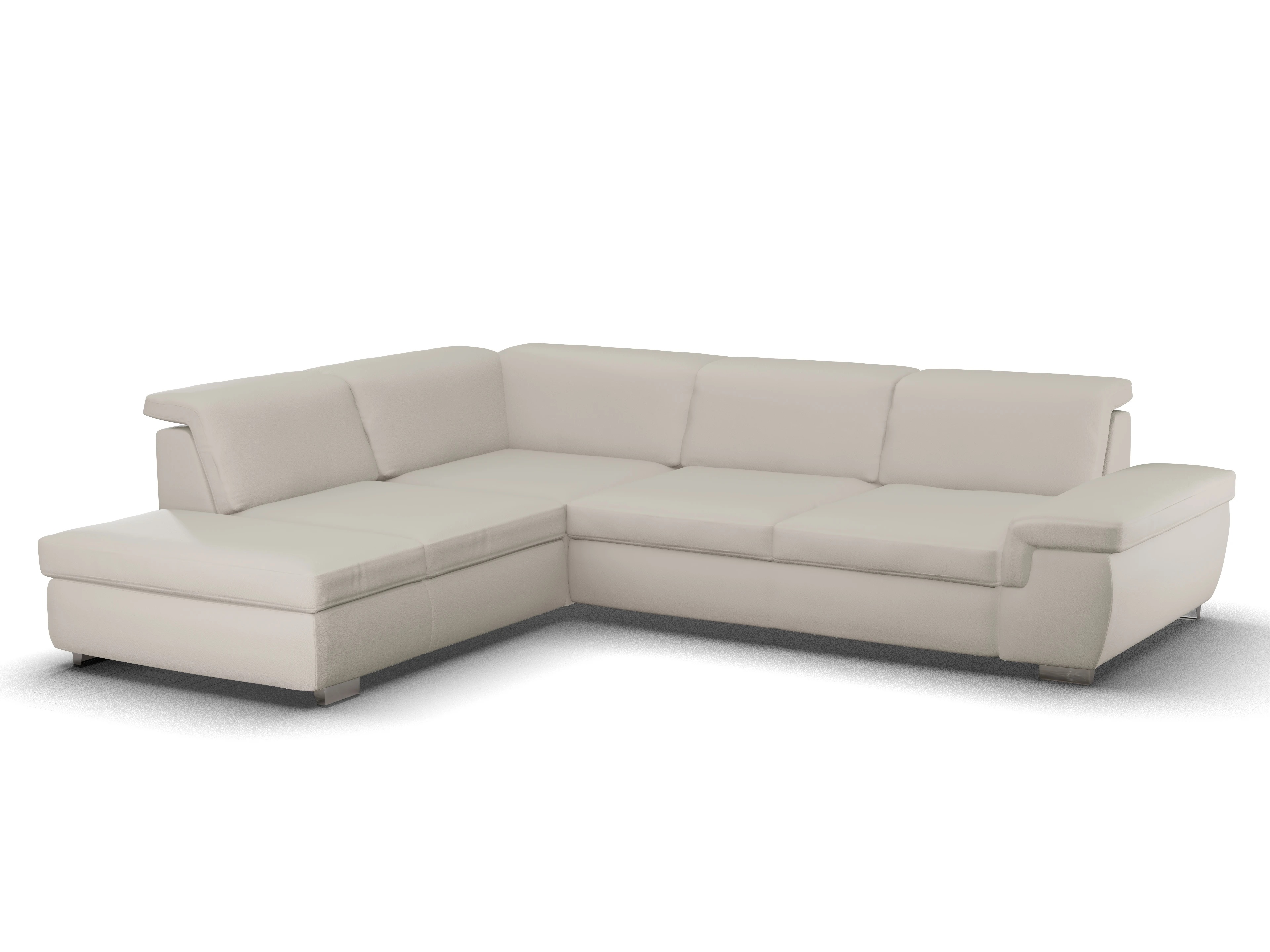 Ansicht des Produktes SC Smart 1003 Ecksofa links Abschluss offen in Stoff Beige