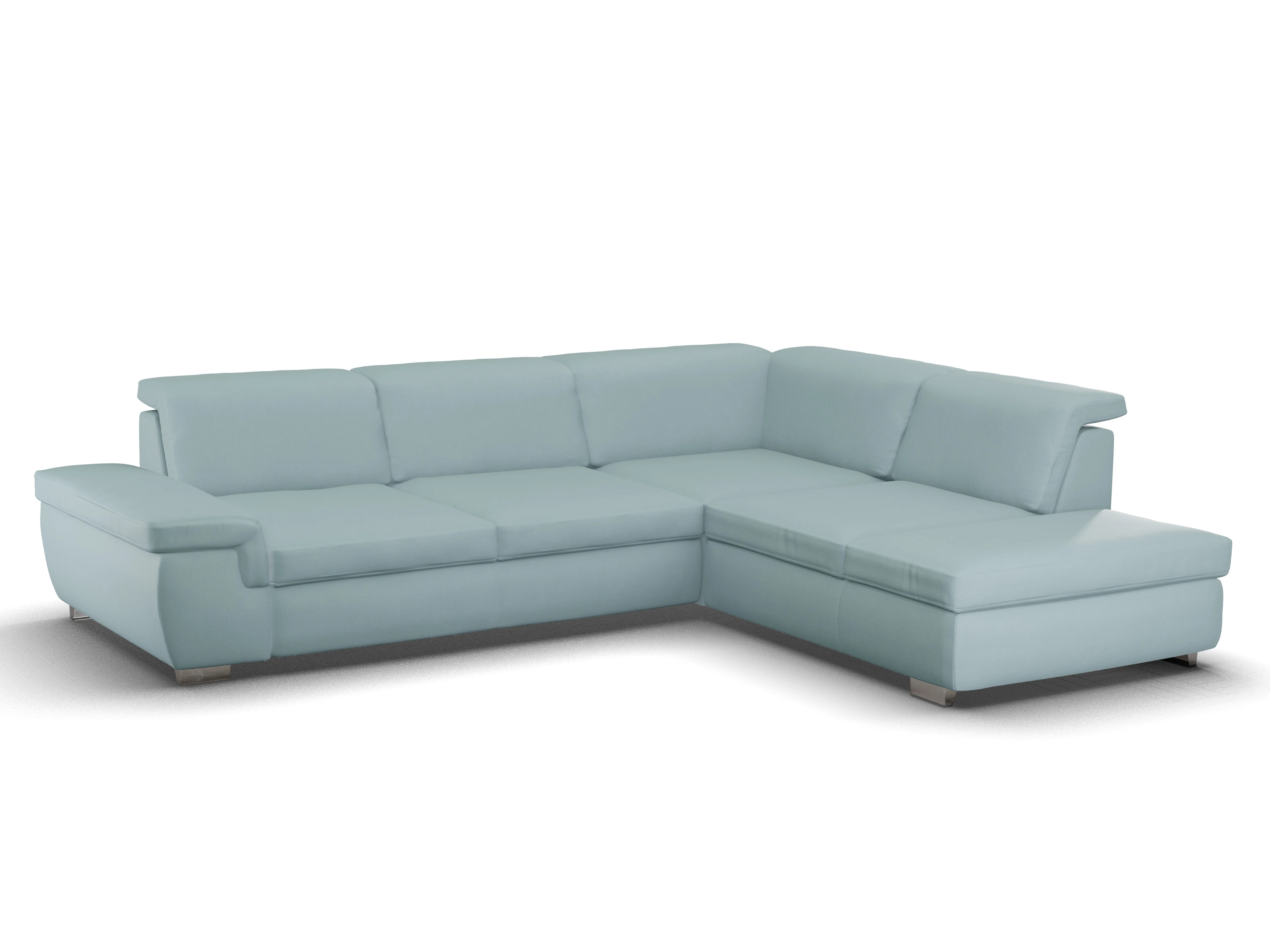 Ansicht des Produktes SC Smart 1003 Ecksofa rechts Abschluss offen in Stoff Blau
