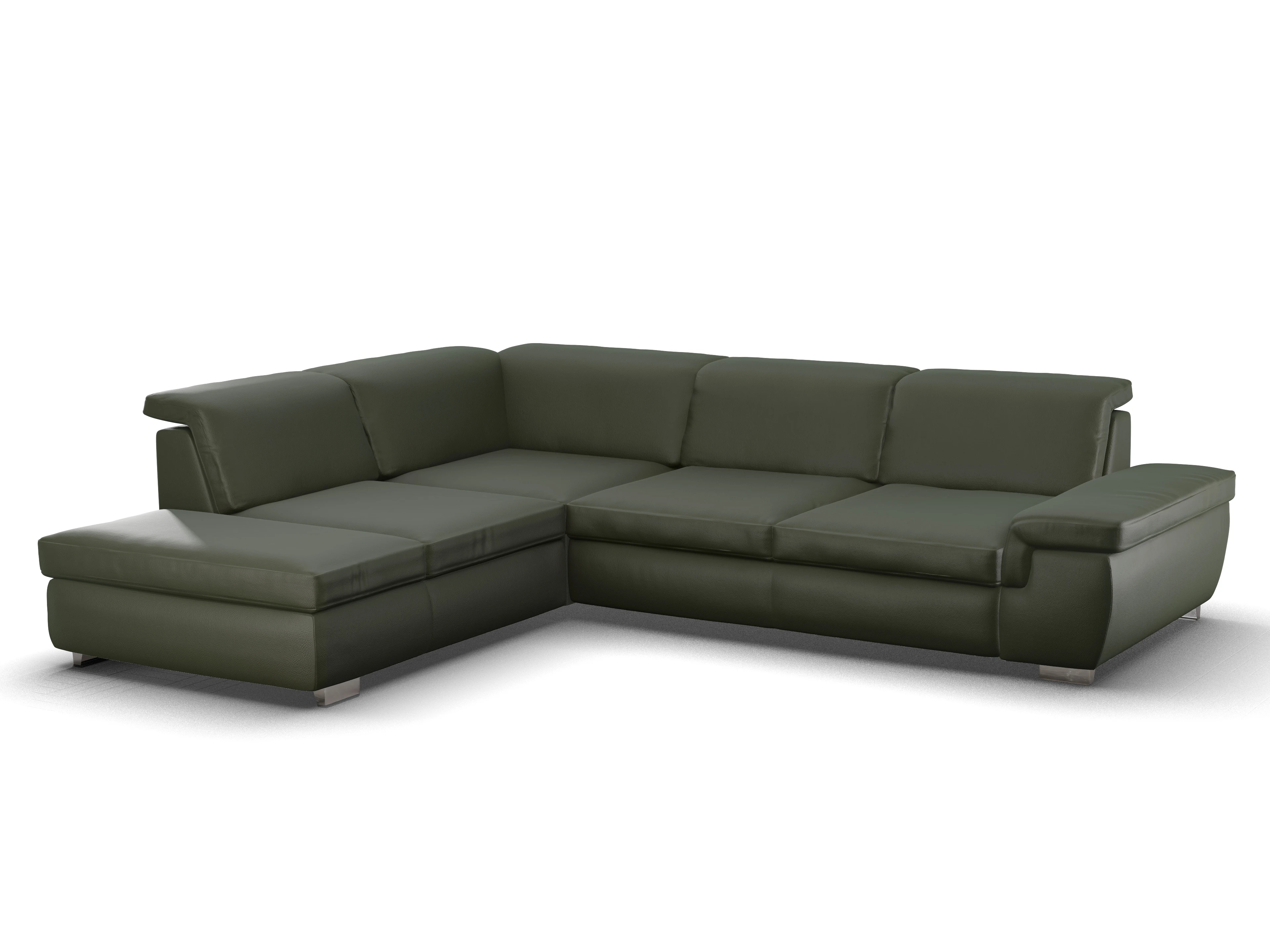 Ansicht des Produktes SC Smart 1003 Ecksofa links Abschluss offen in Stoff Grün