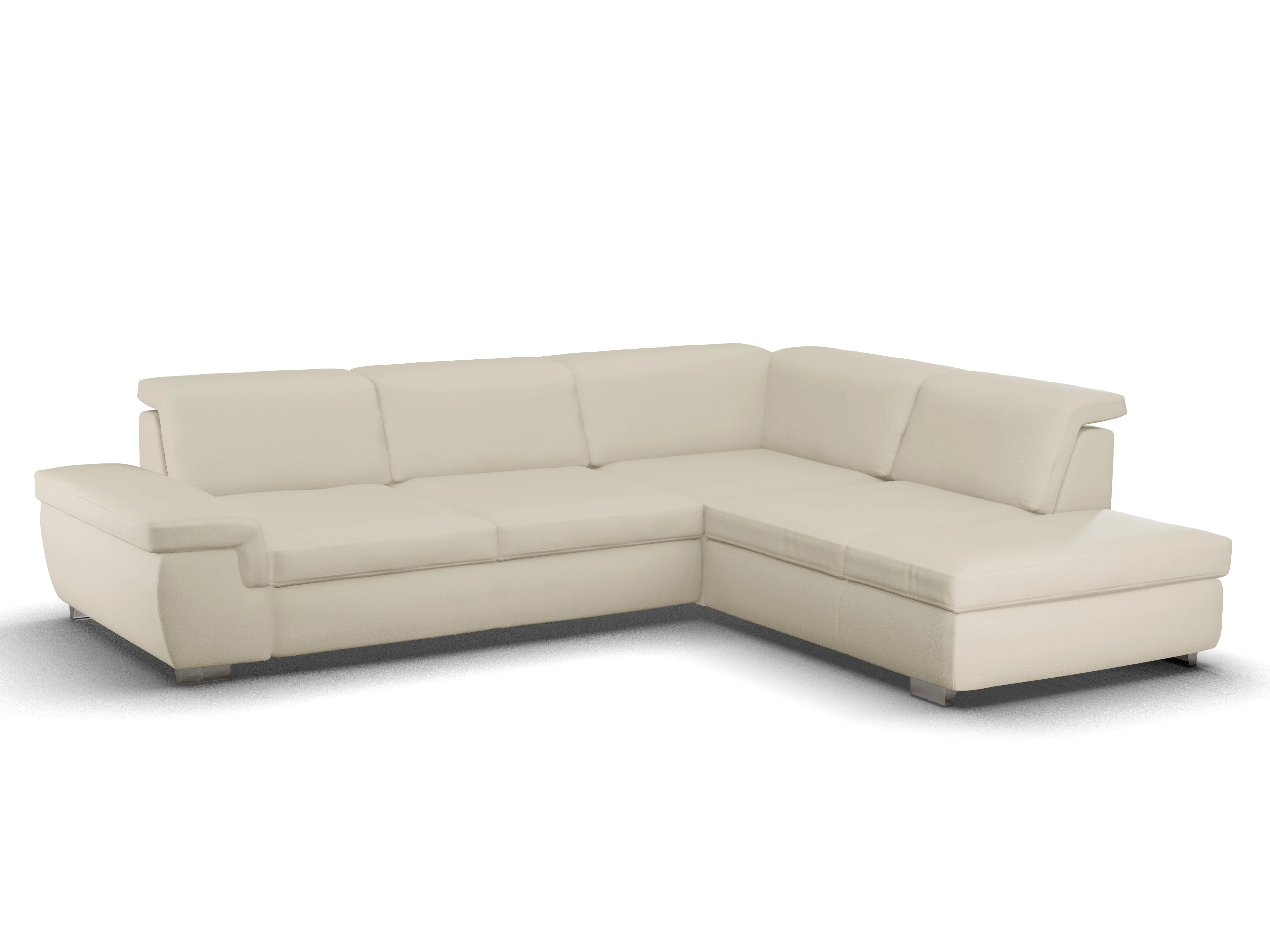 Ansicht des Produktes SC Smart 1003 Ecksofa rechts Abschluss offen in Stoff Beige