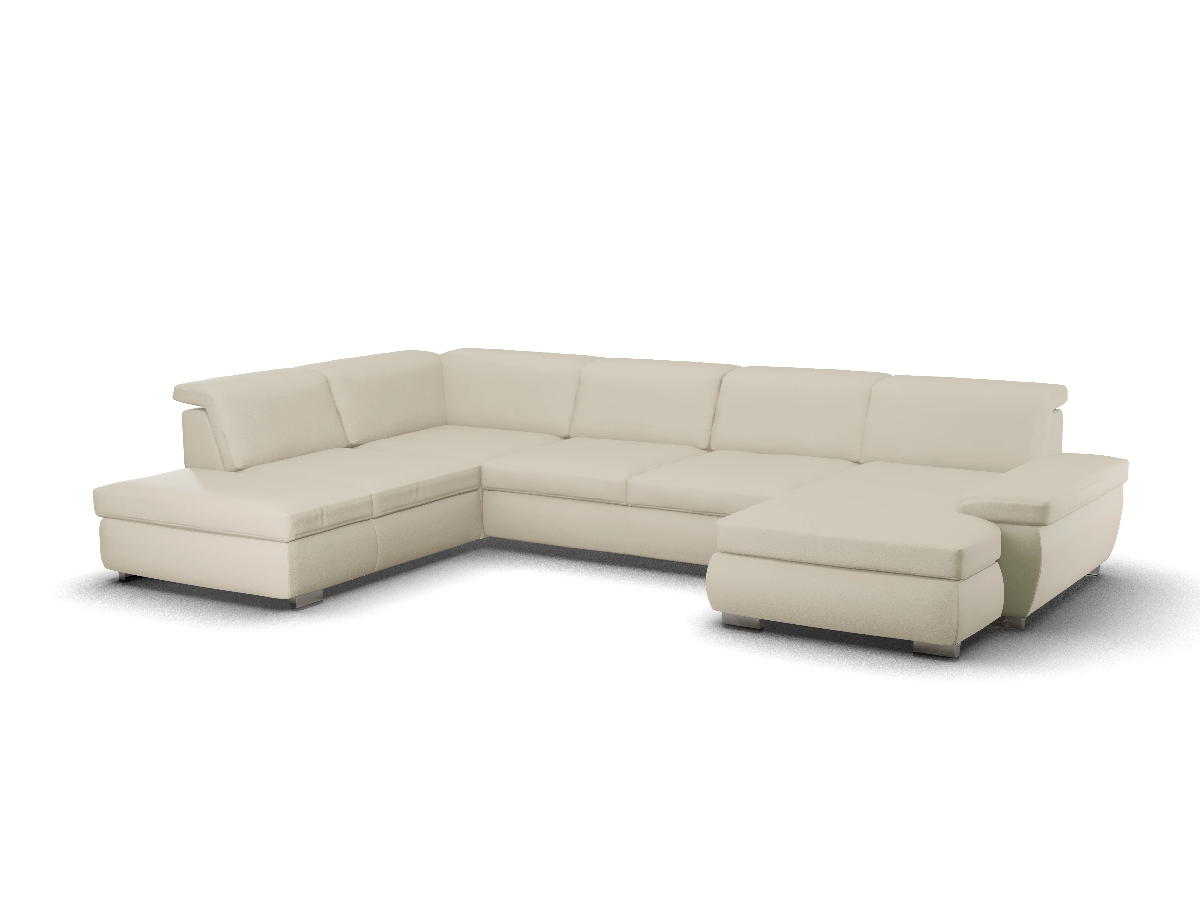 Ansicht des Produktes SC Smart 1003 Wohnlandschaft offen beidseitig in Stoff Beige