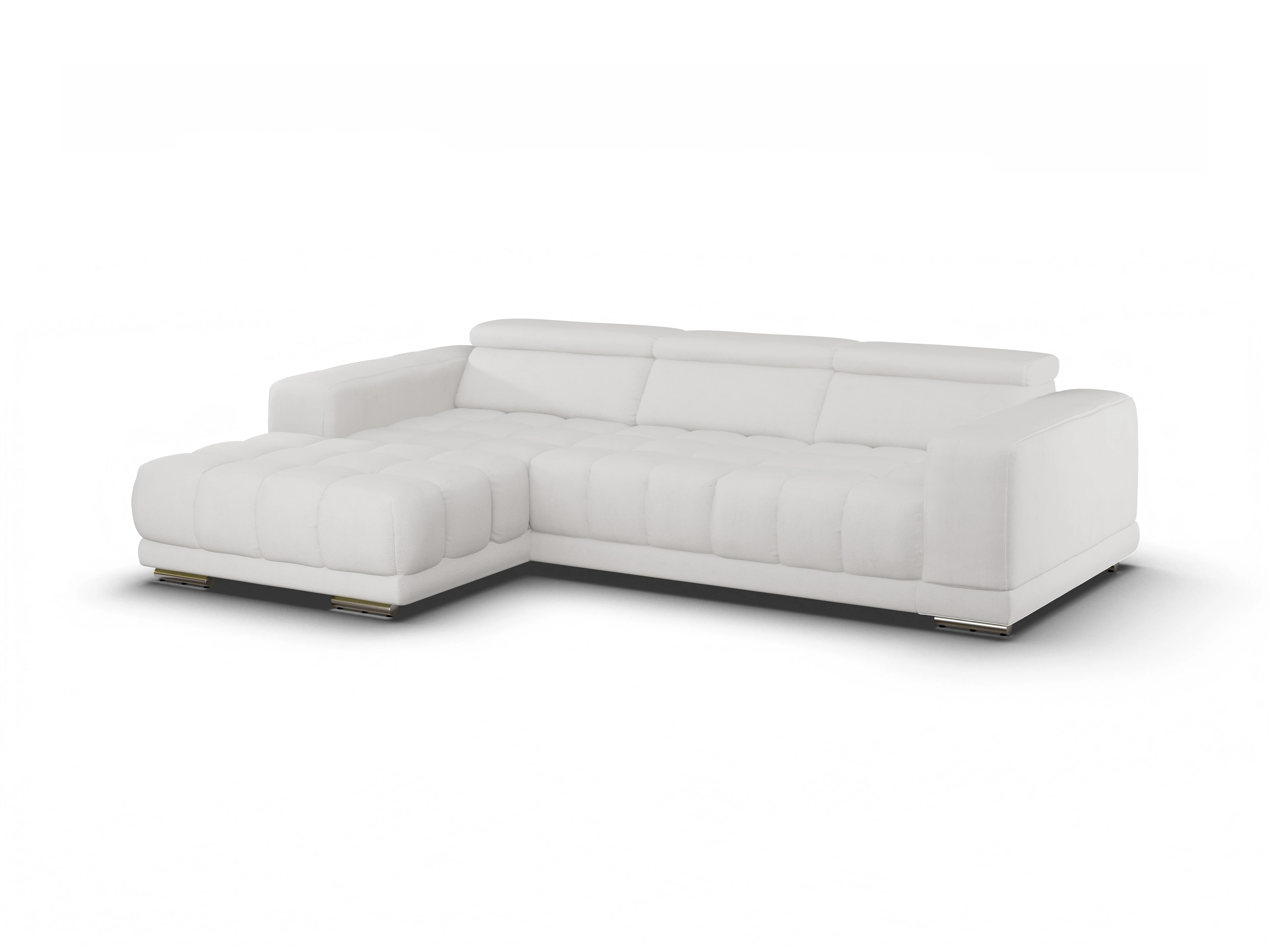 Ansicht des Produktes SC Smart 1031 Ecksofa links Abschluss offen in Stoff Grau