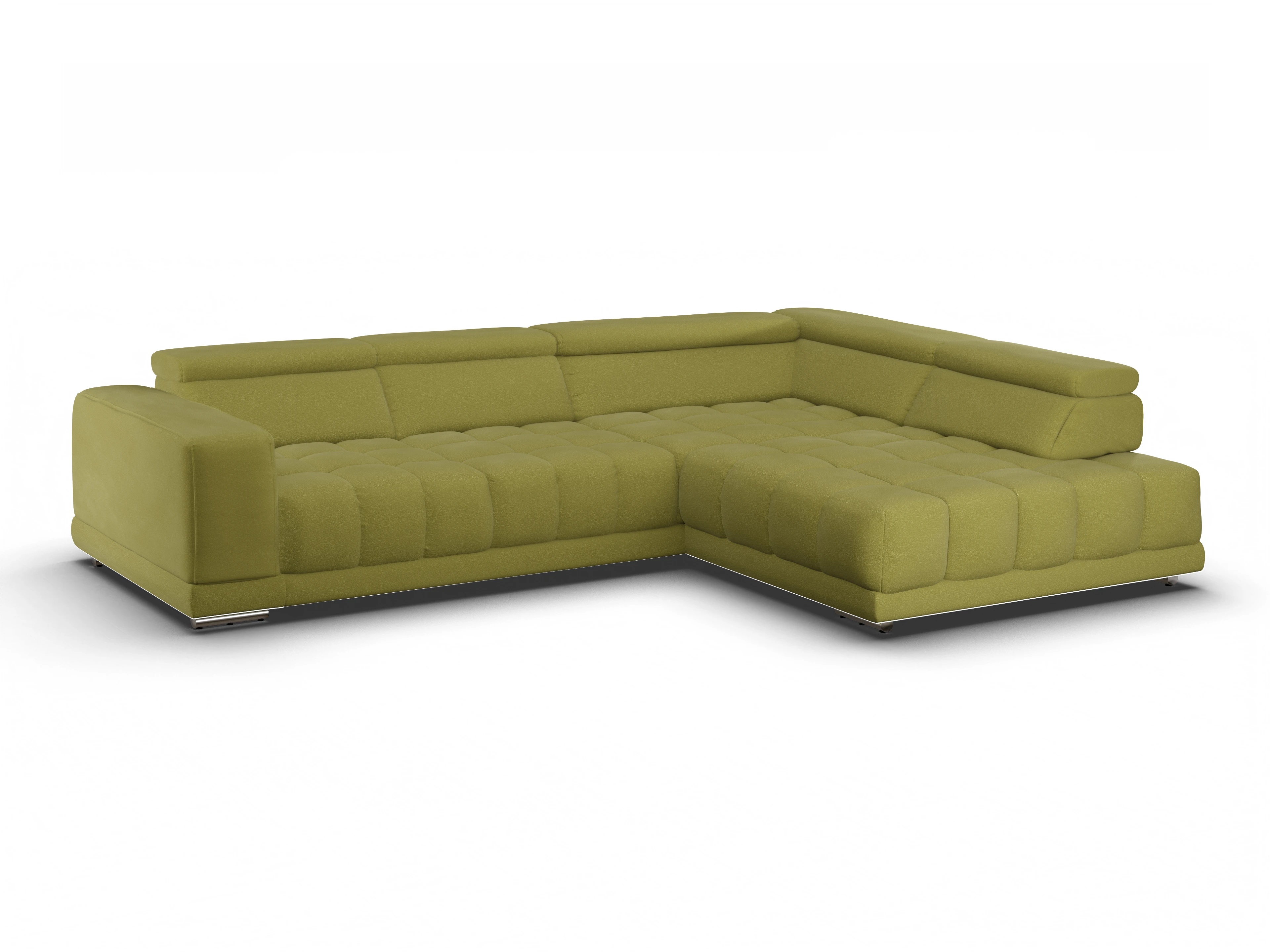 Ansicht des Produktes SC Smart 1031 Ecksofa rechts Abschluss offen in Stoff Grün