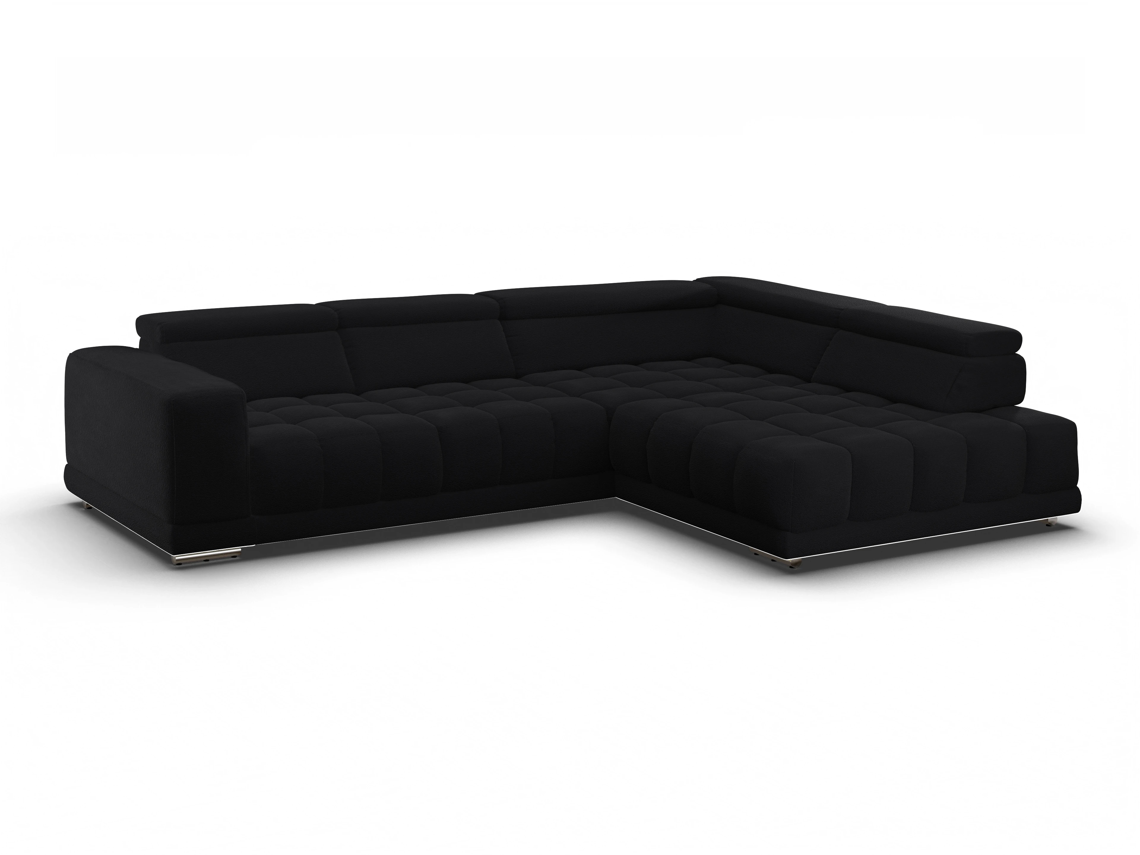 Ansicht des Produktes SC Smart 1031 Ecksofa rechts Abschluss offen in Stoff Schwarz