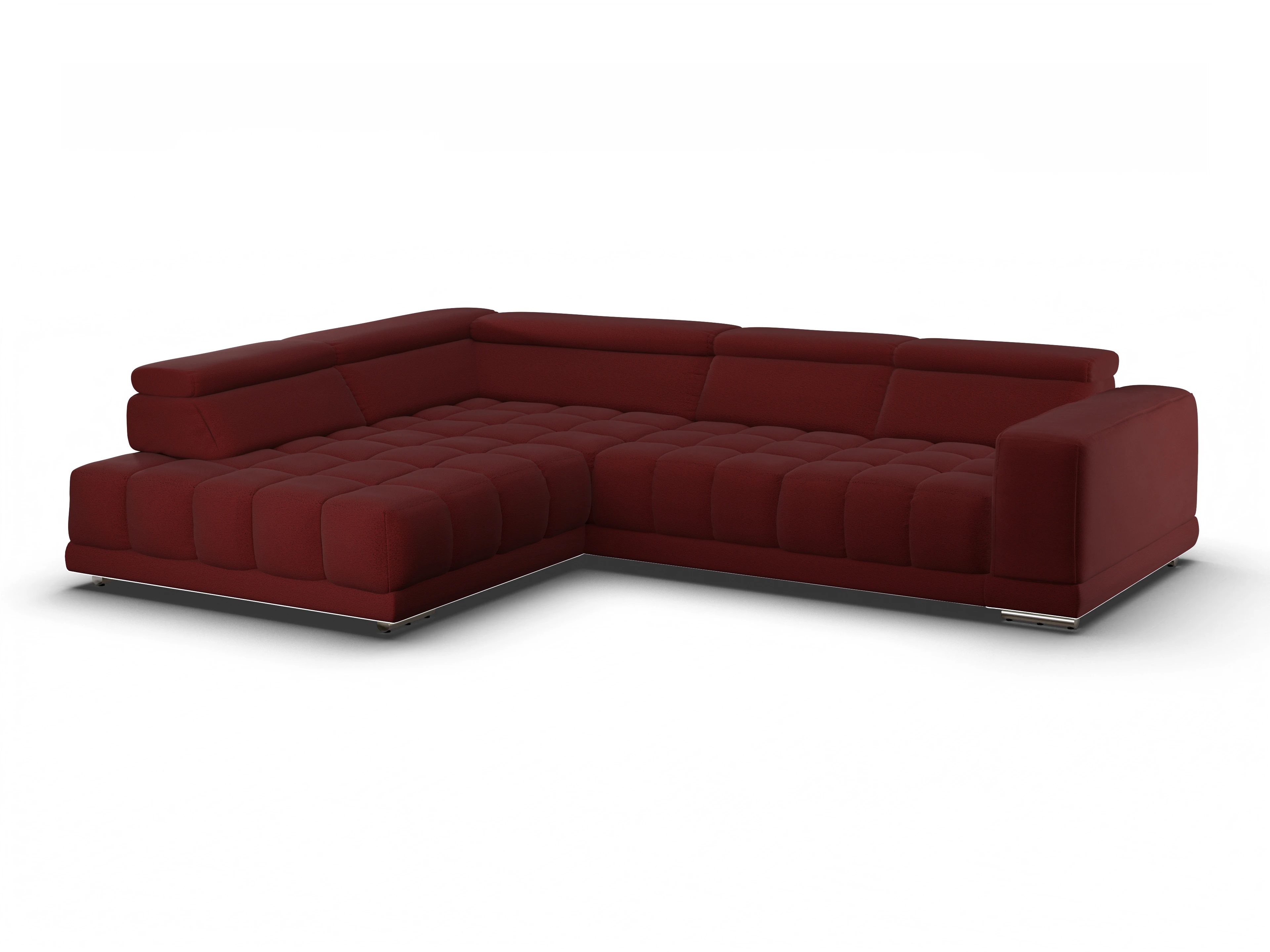 Ansicht des Produktes SC Smart 1031 Ecksofa links Abschluss offen in Stoff Rot