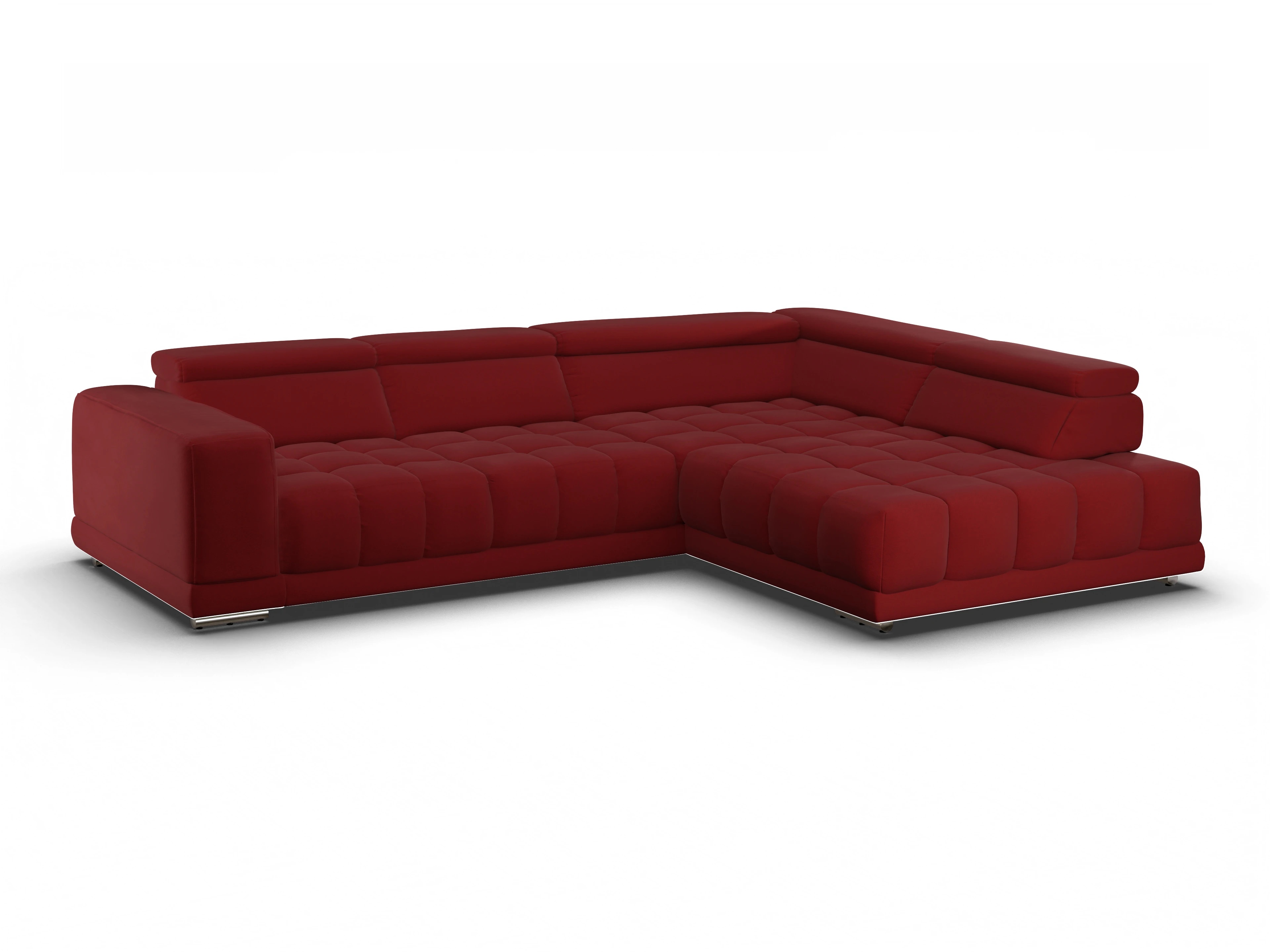 Ansicht des Produktes SC Smart 1031 Ecksofa rechts Abschluss offen in Stoff Rot