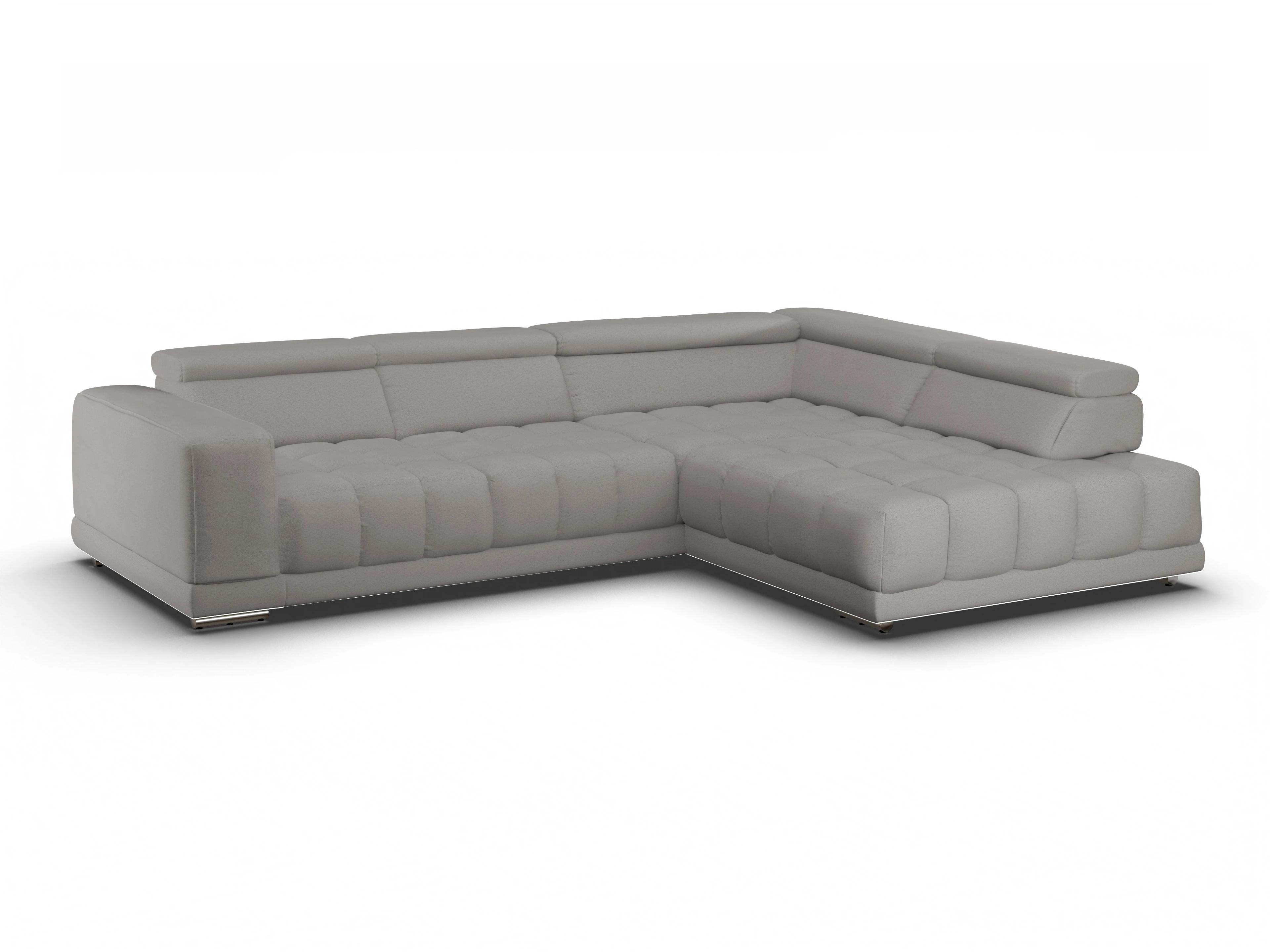 Ansicht des Produktes SC Smart 1031 Ecksofa rechts Abschluss offen in Stoff Grau
