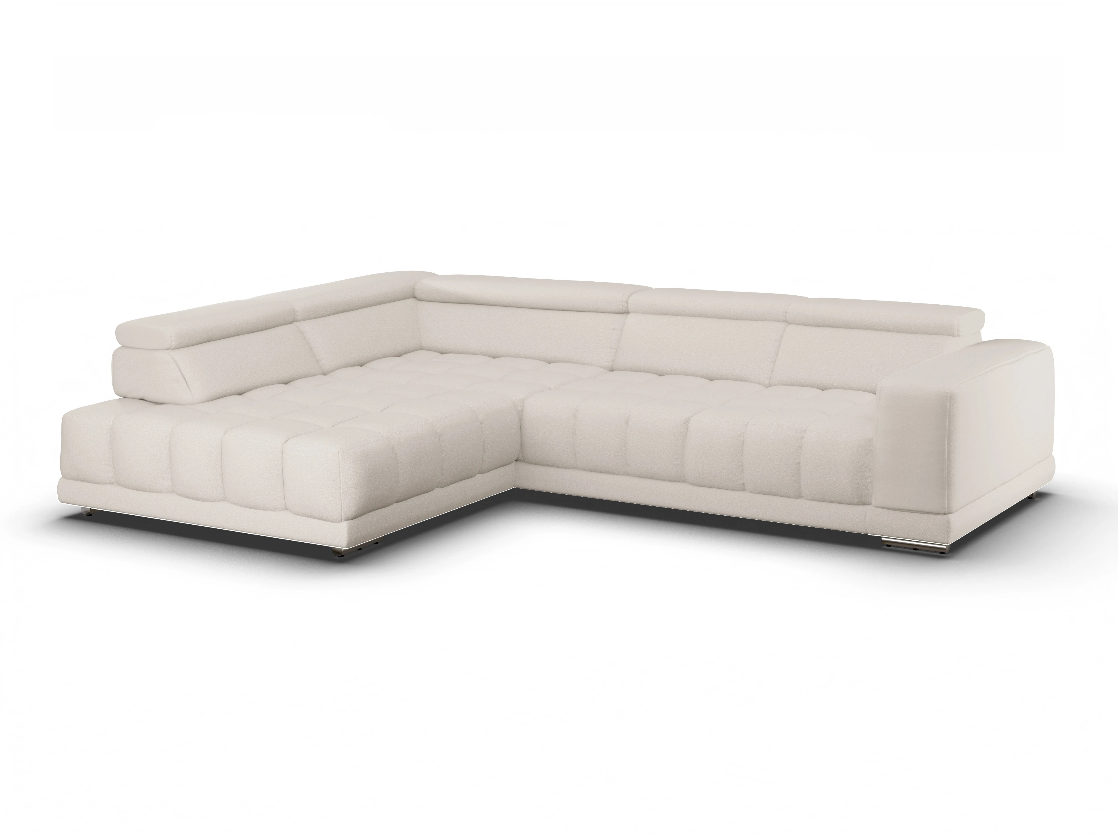 Ansicht des Produktes SC Smart 1031 Ecksofa links Abschluss offen in Stoff Beige