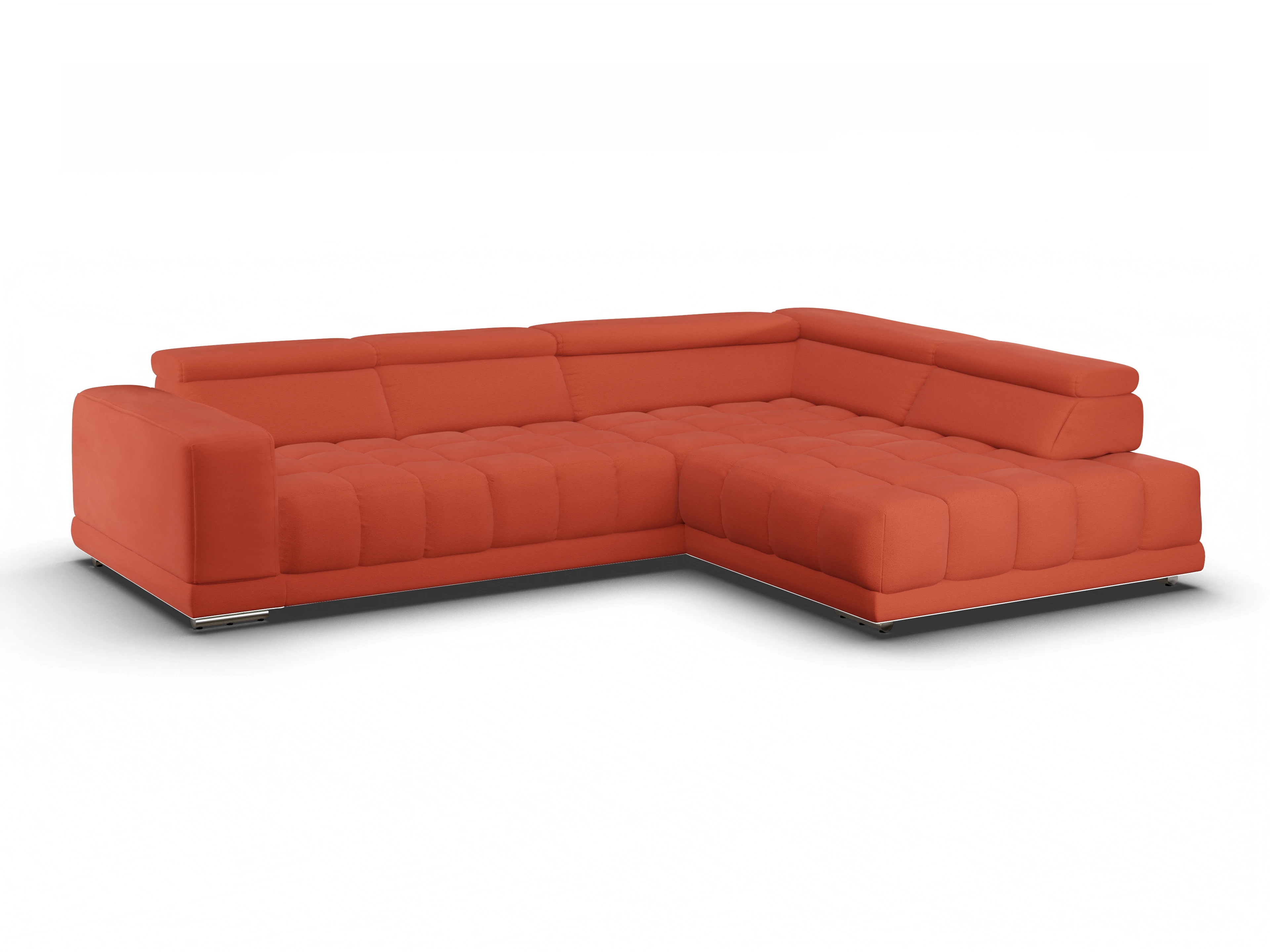 Ansicht des Produktes SC Smart 1031 Ecksofa rechts Abschluss offen in Stoff Orange