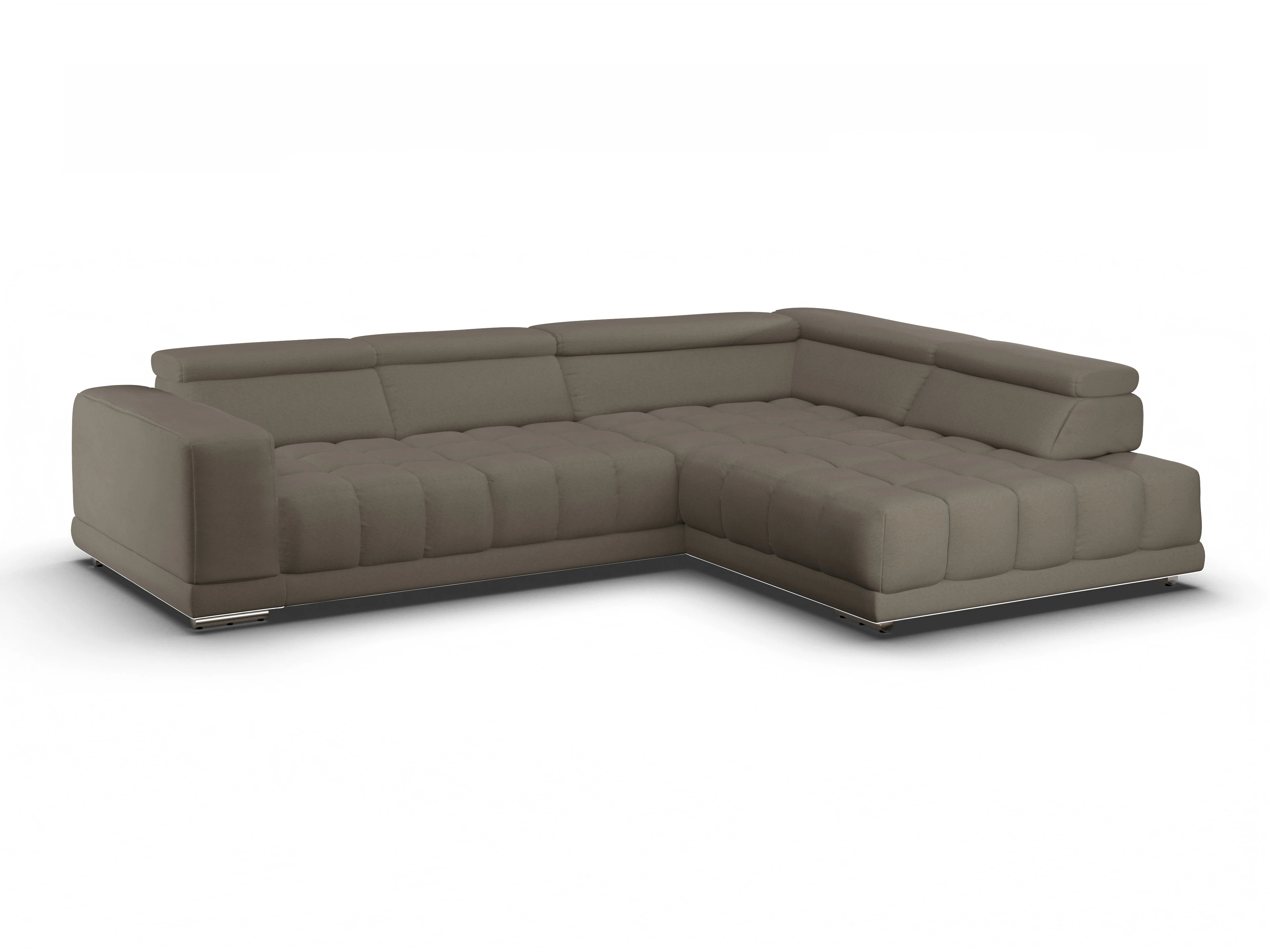 Ansicht des Produktes SC Smart 1031 Ecksofa rechts Abschluss offen in Stoff Grau