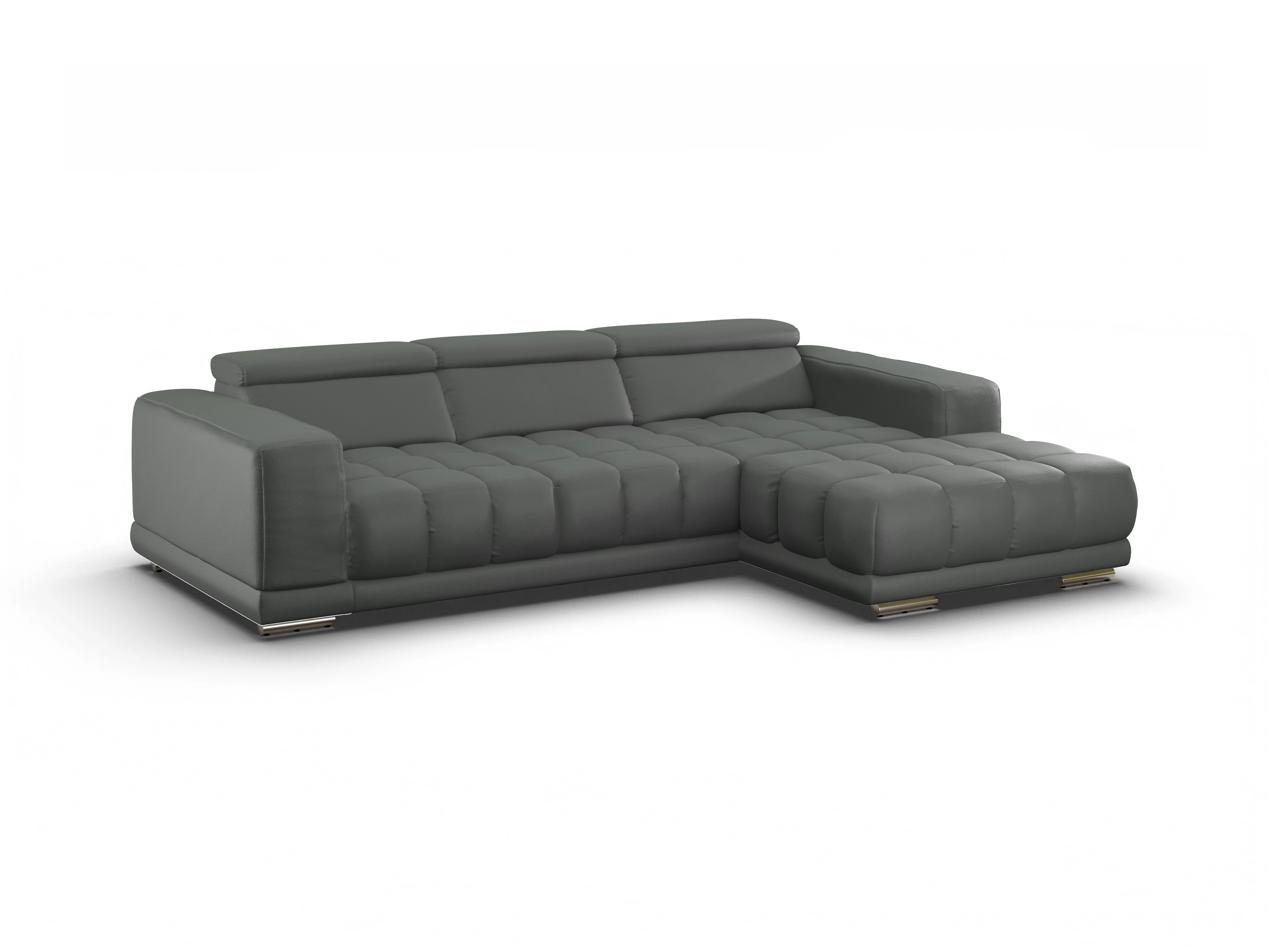 Ansicht des Produktes SC Smart 1031 Ecksofa rechts Abschluss offen in Stoff Grau