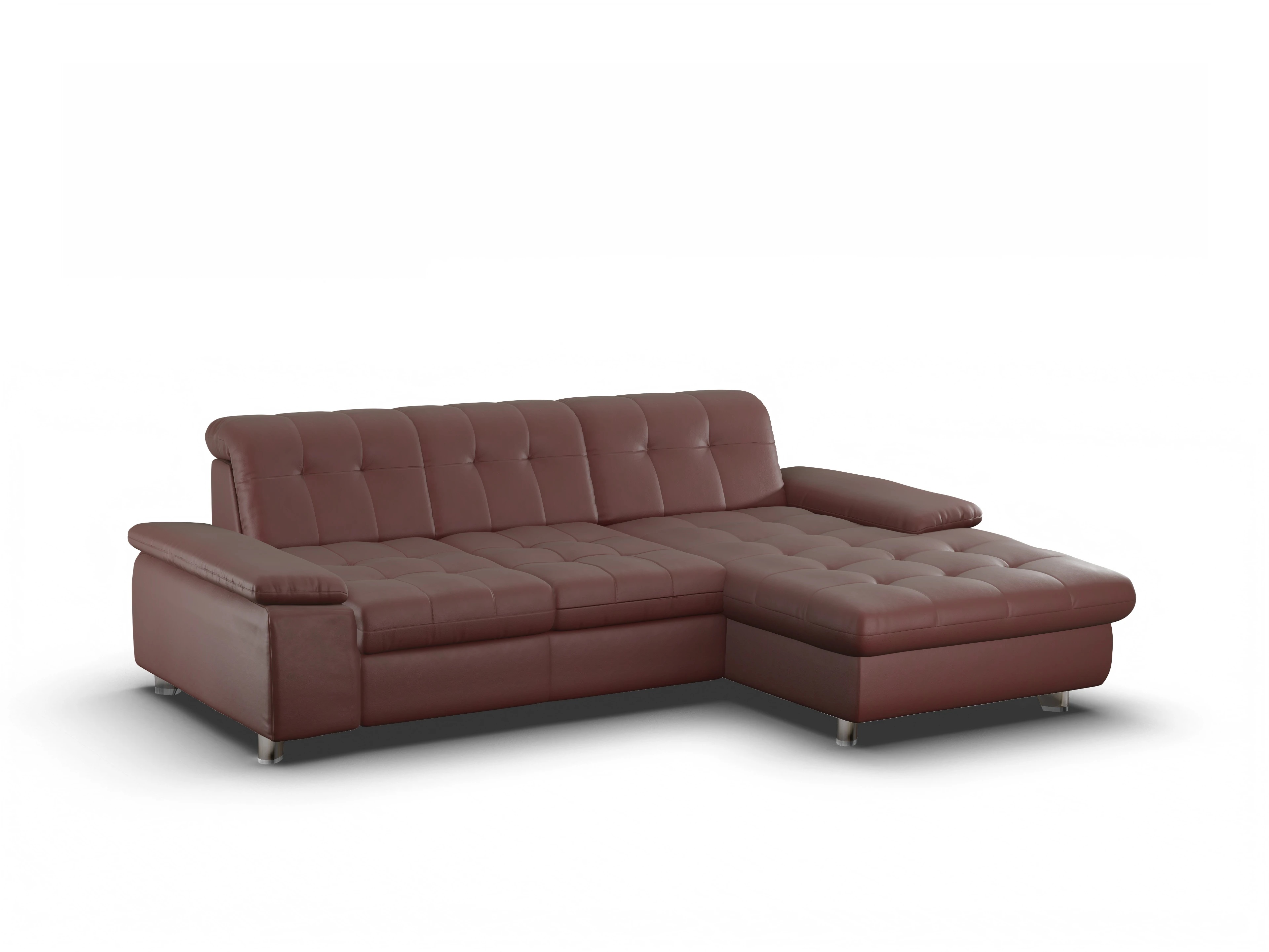 Ansicht des Produktes SC Select 1012 Ecksofa rechts Abschluss offen in Leder Lila
