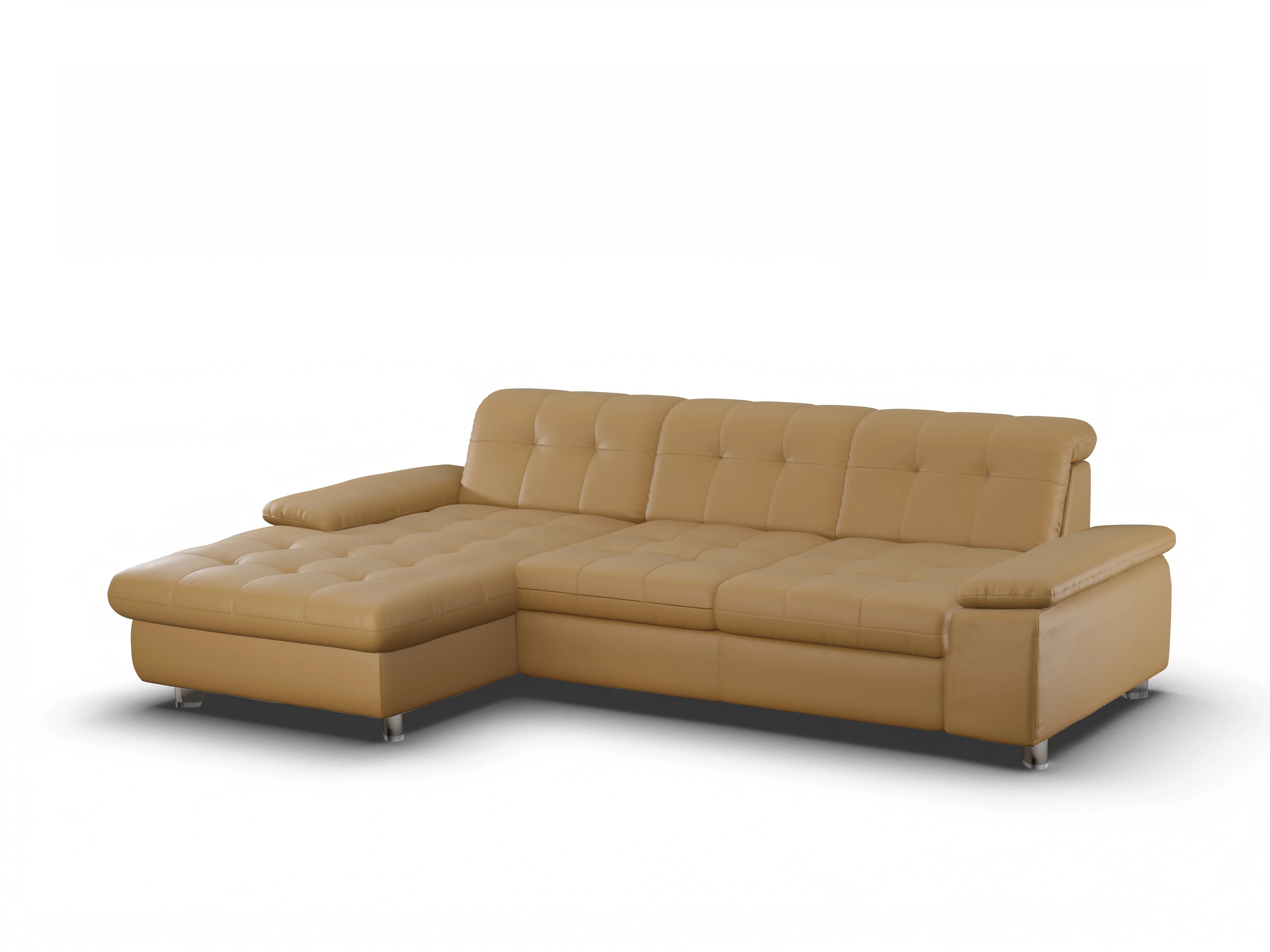 Ansicht des Produktes SC Select 1012 Ecksofa links Abschluss offen in Leder Gelb