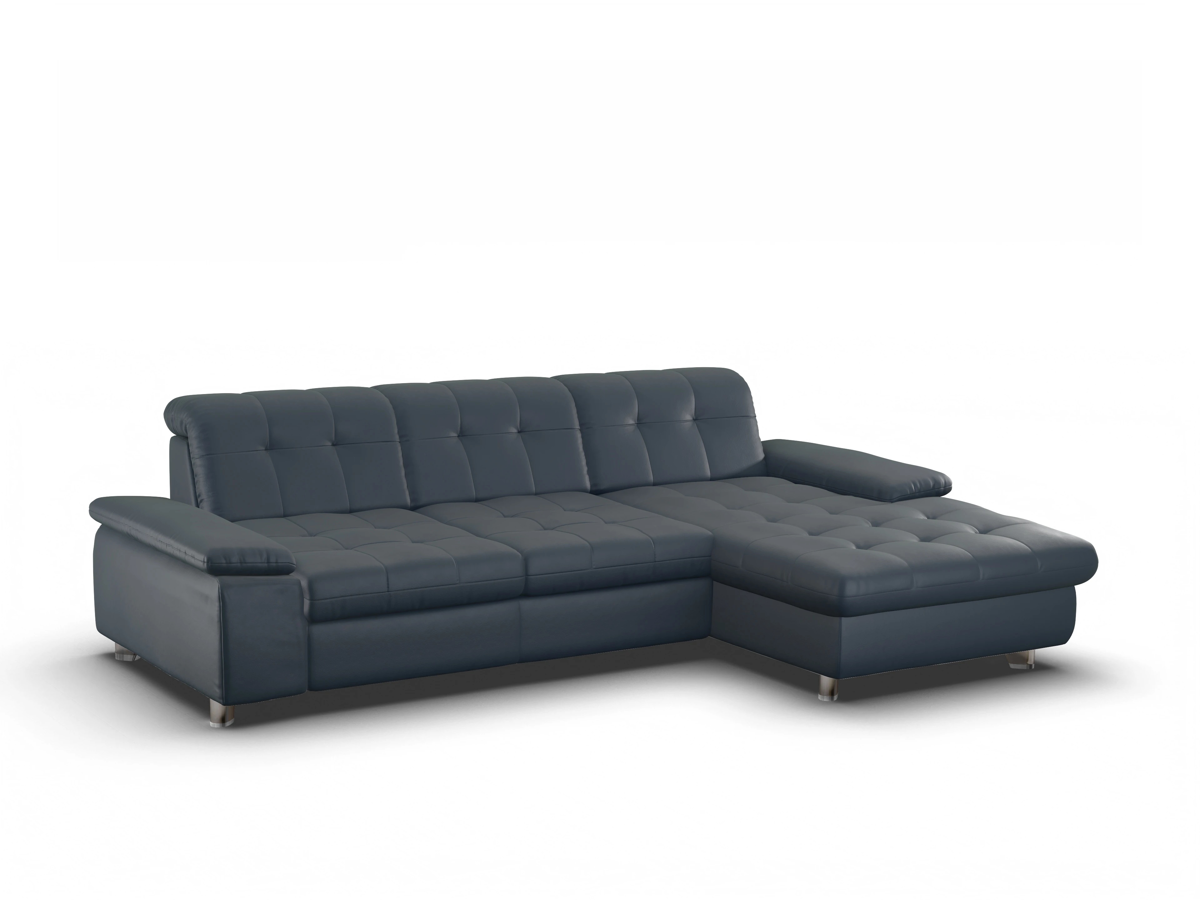Sitz Concept select 1012 Canapé Large R Ansicht des Produktes SC Select 1012 Ecksofa rechts Abschluss offen in Leder Blau