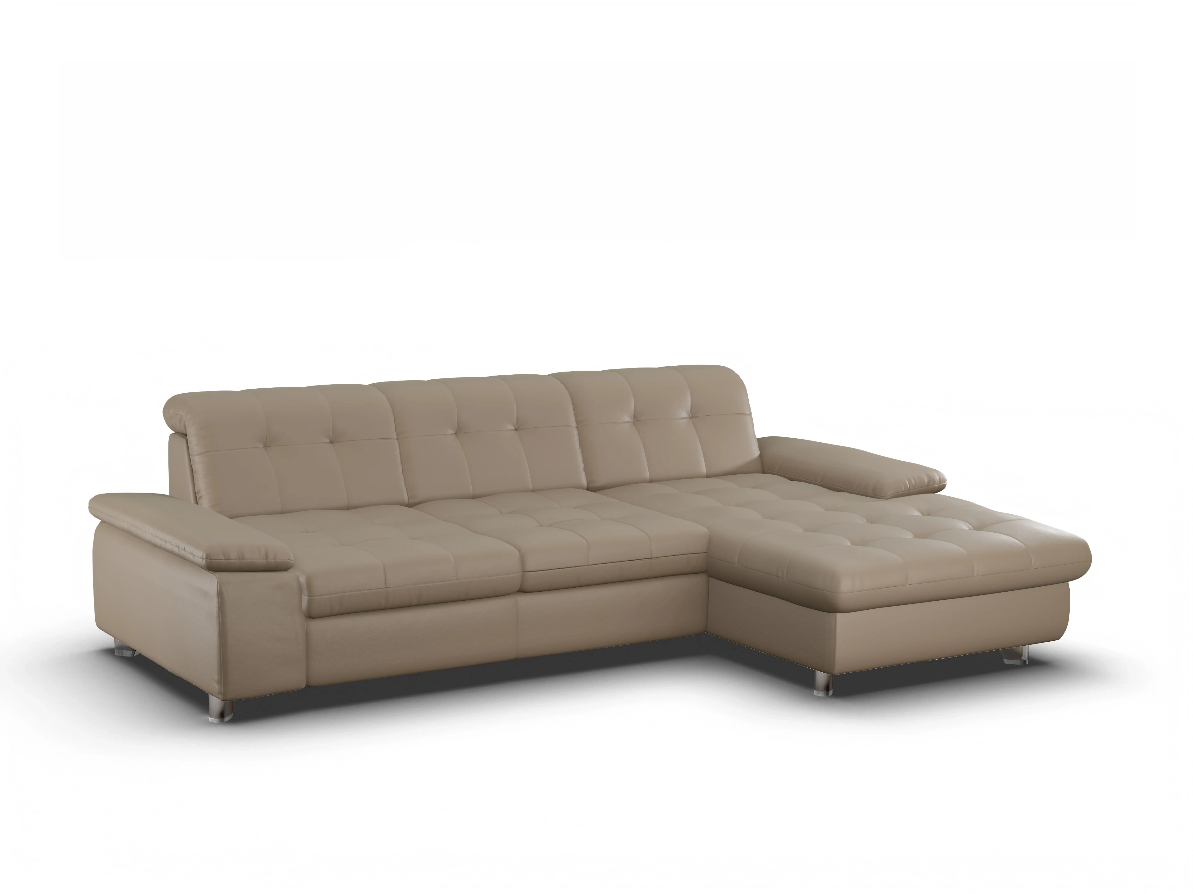 Sitz Concept select 1012 Canapé Large R Ansicht des Produktes SC Select 1012 Ecksofa rechts Abschluss offen in Leder Braun