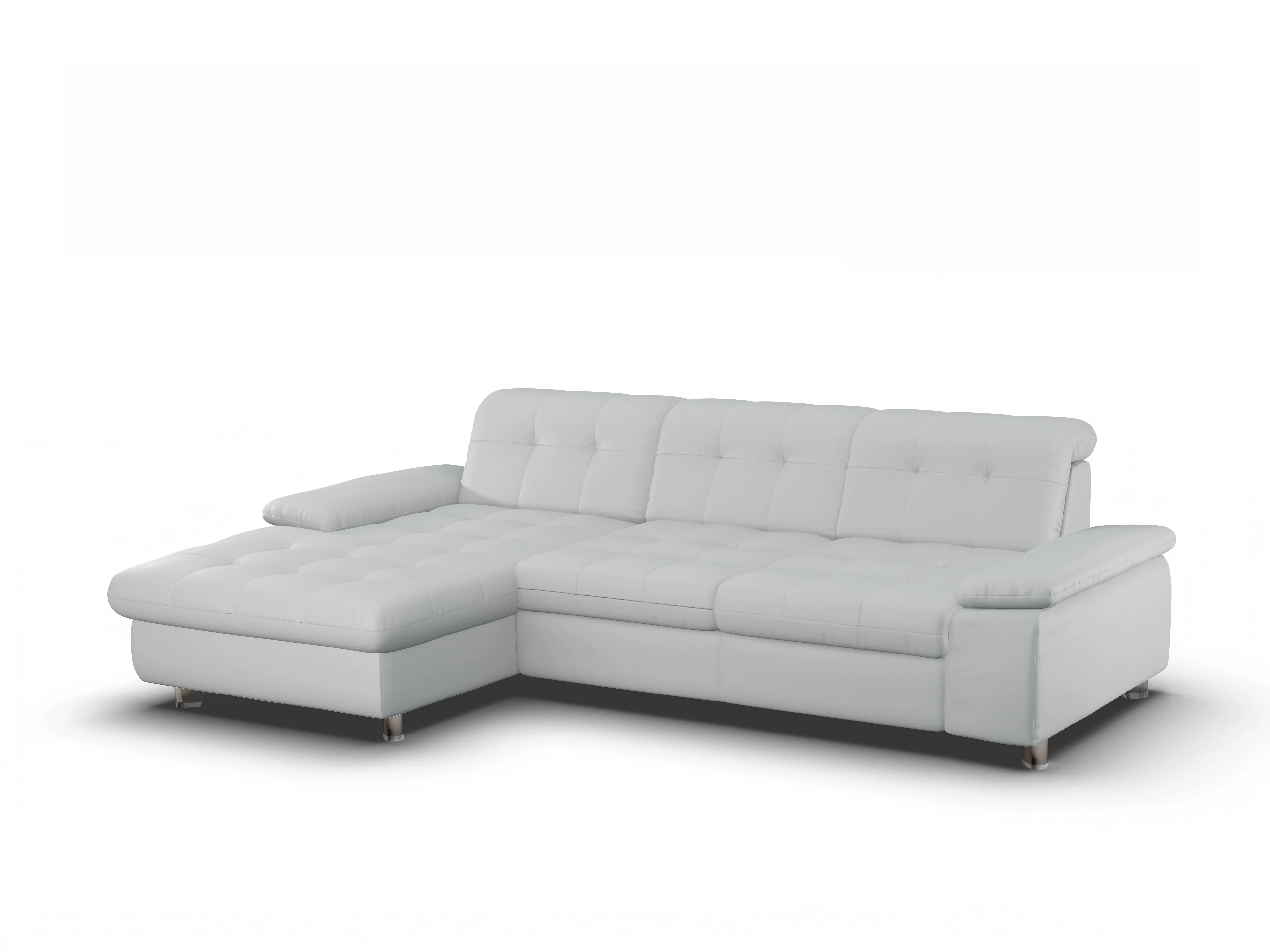 Ansicht des Produktes SC Select 1012 Ecksofa links Abschluss offen in Leder Grau