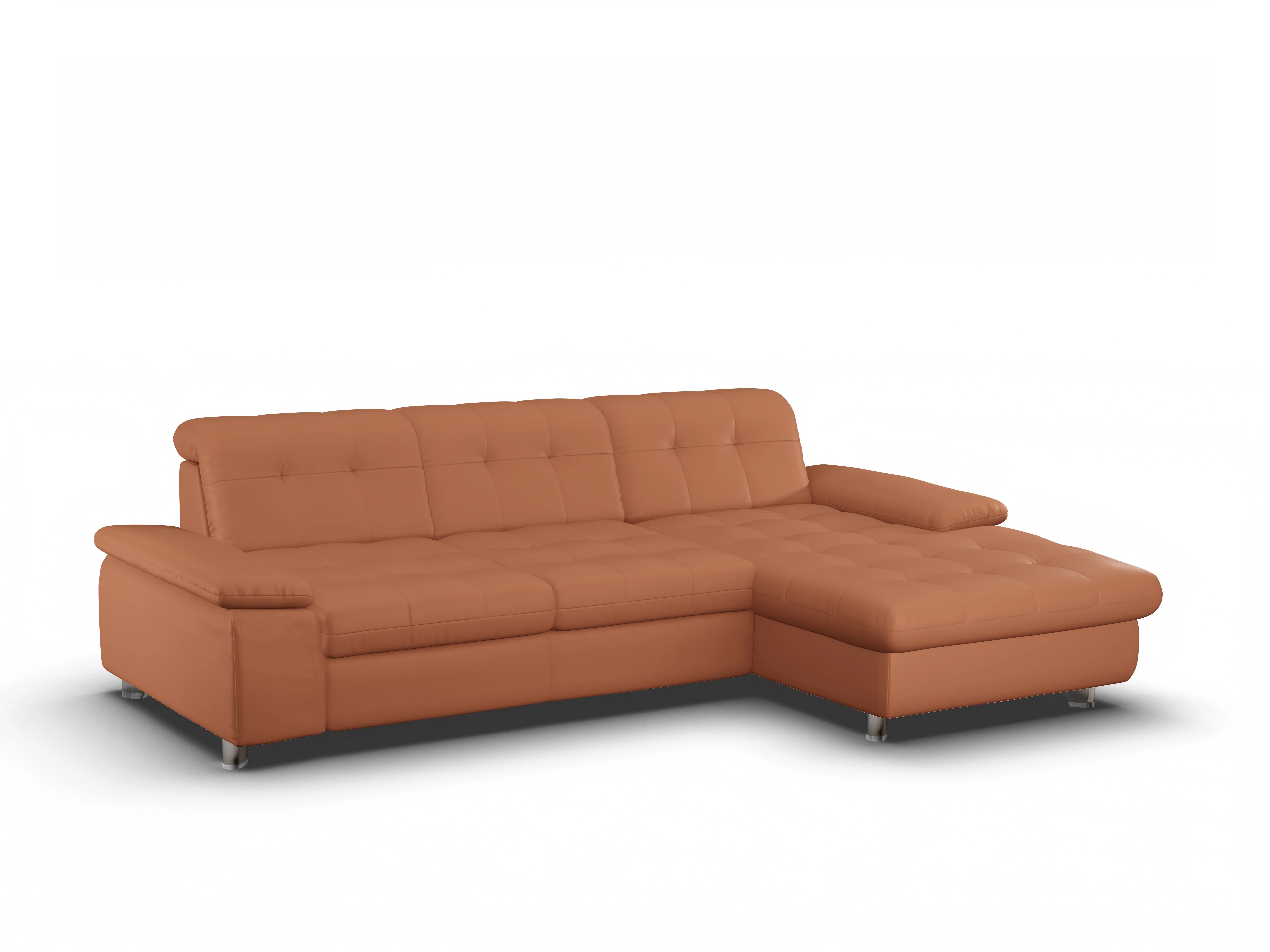 Sitz Concept select 1012 Canapé Large R Ansicht des Produktes SC Select 1012 Ecksofa rechts Abschluss offen in Leder Gelb