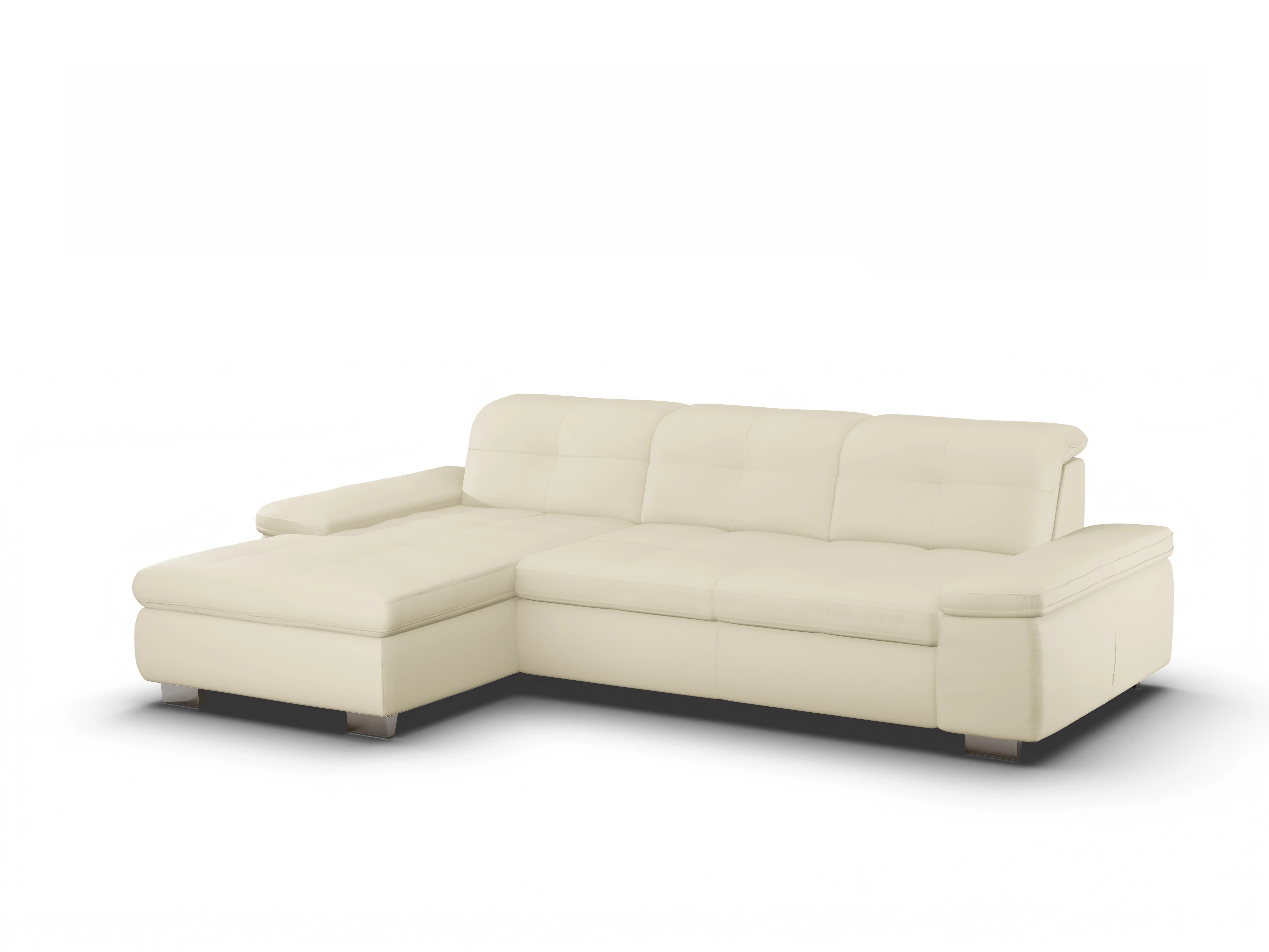 Ansicht des Produktes SC Select 1001 Ecksofa links Abschluss offen in Leder Beige