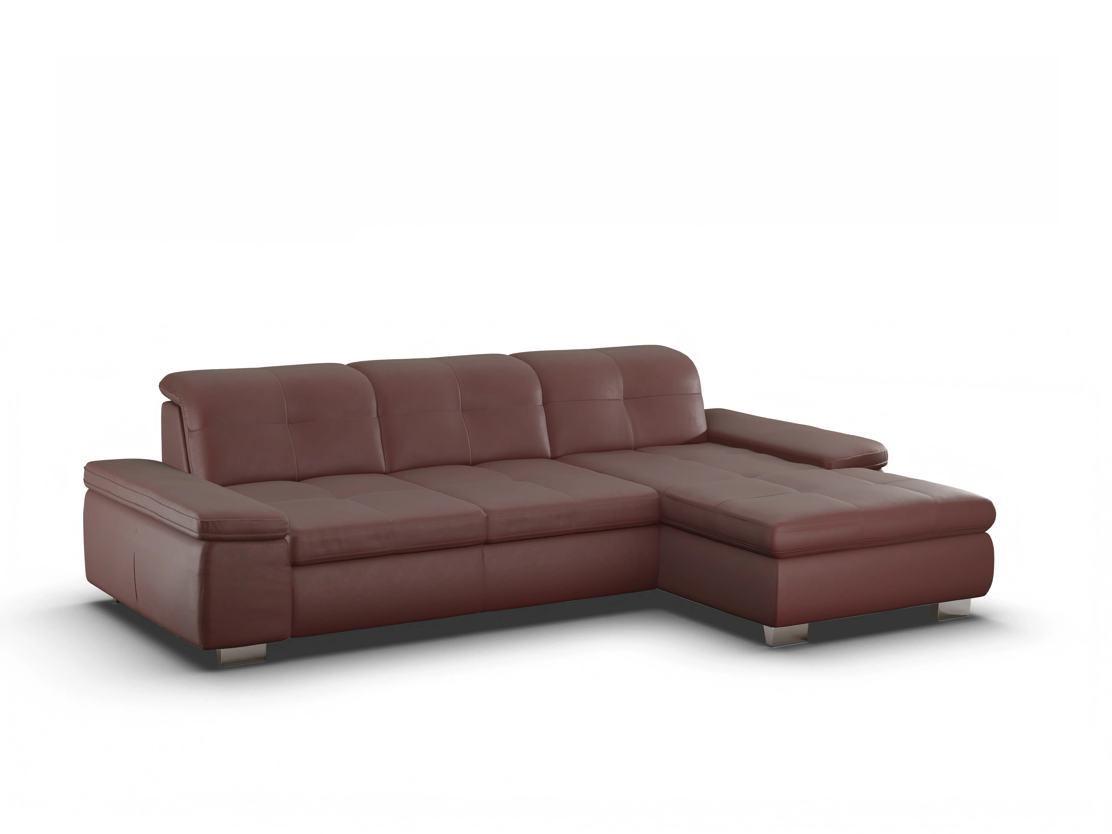 Ansicht des Produktes SC Select 1001 Ecksofa rechts Abschluss offen in Leder Lila