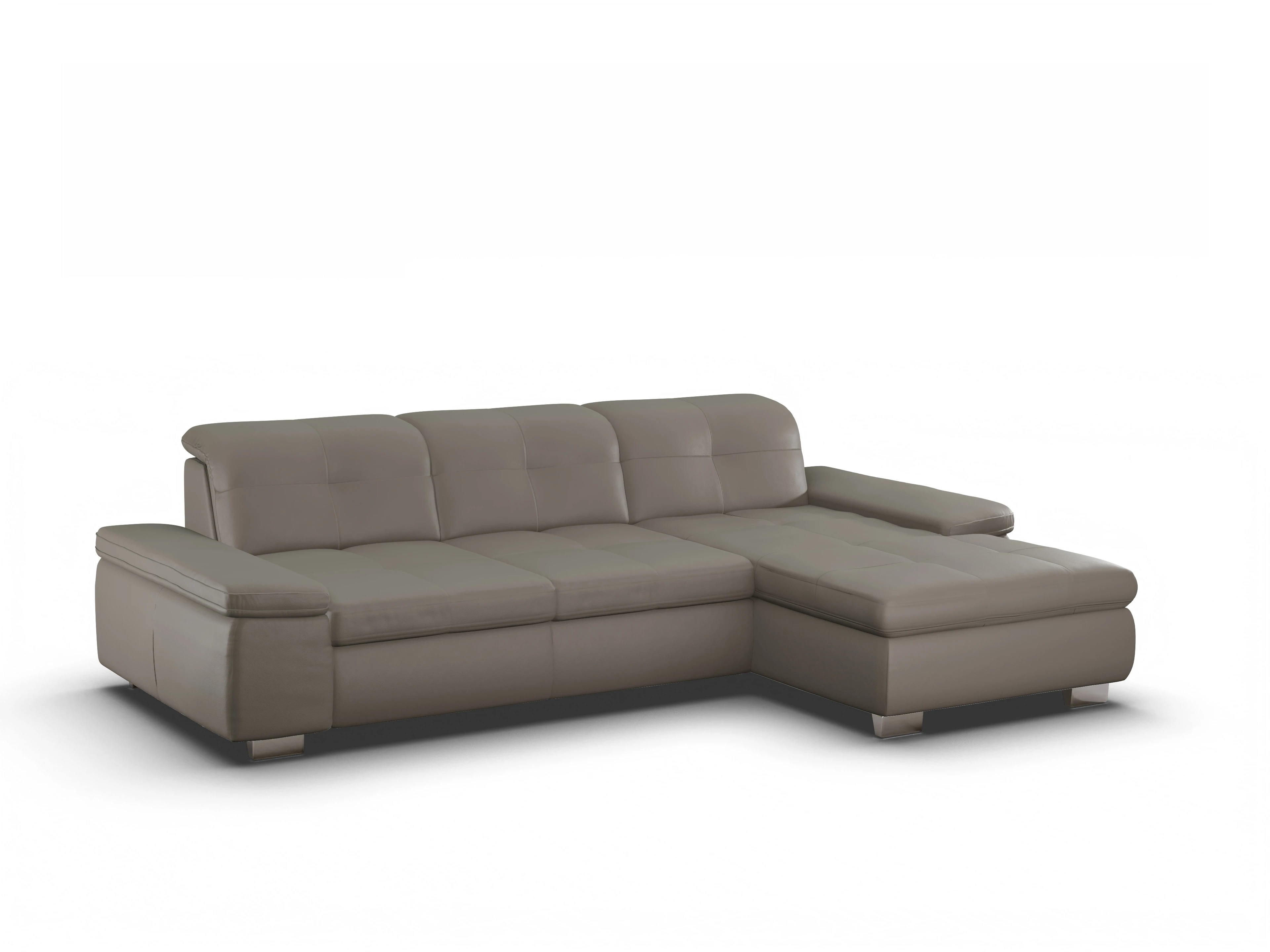 Ansicht des Produktes SC Select 1001 Ecksofa rechts Abschluss offen in Leder Braun