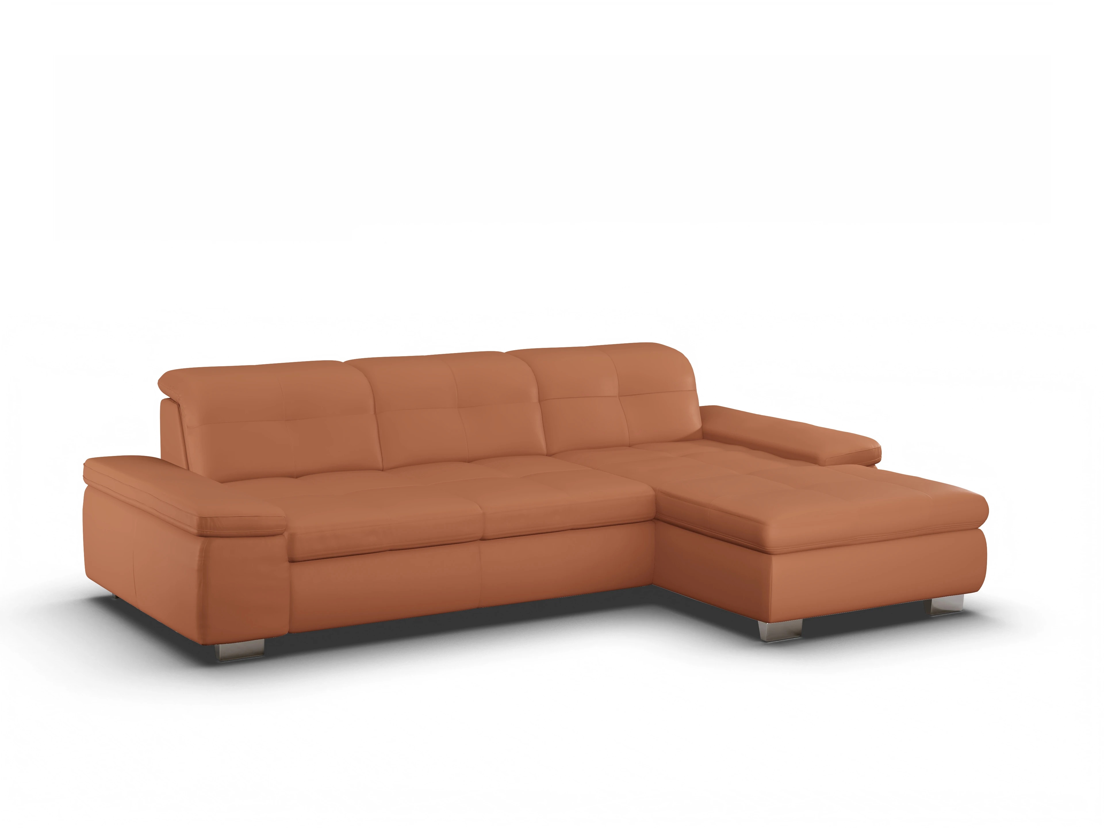 Ansicht des Produktes SC Select 1001 Ecksofa rechts Abschluss offen in Leder Gelb